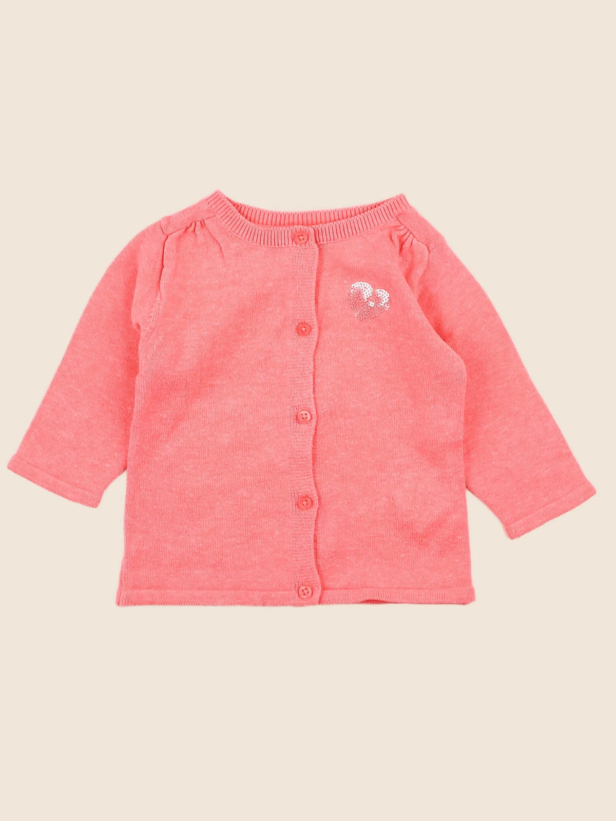 Vertbaudet - gilet rose fluo - 3 mois
