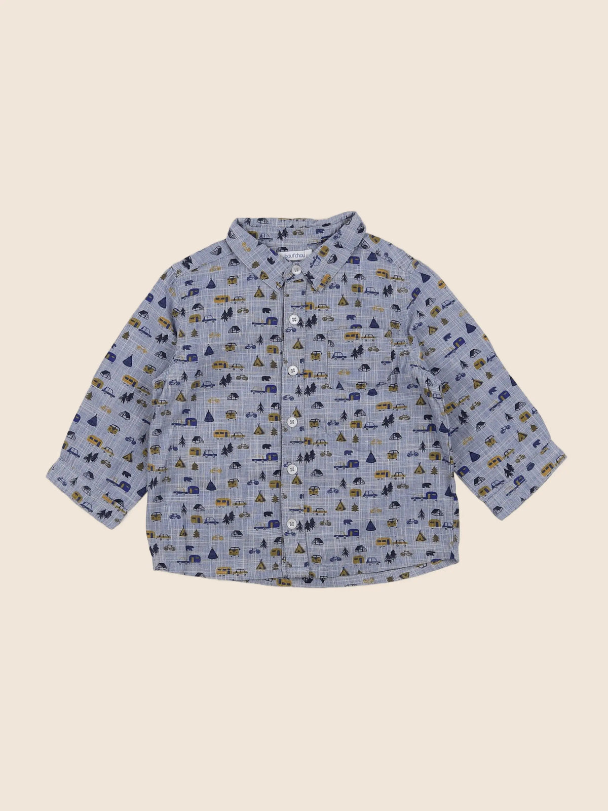 Boutchou - chemise bleu, multicolore - 9 mois