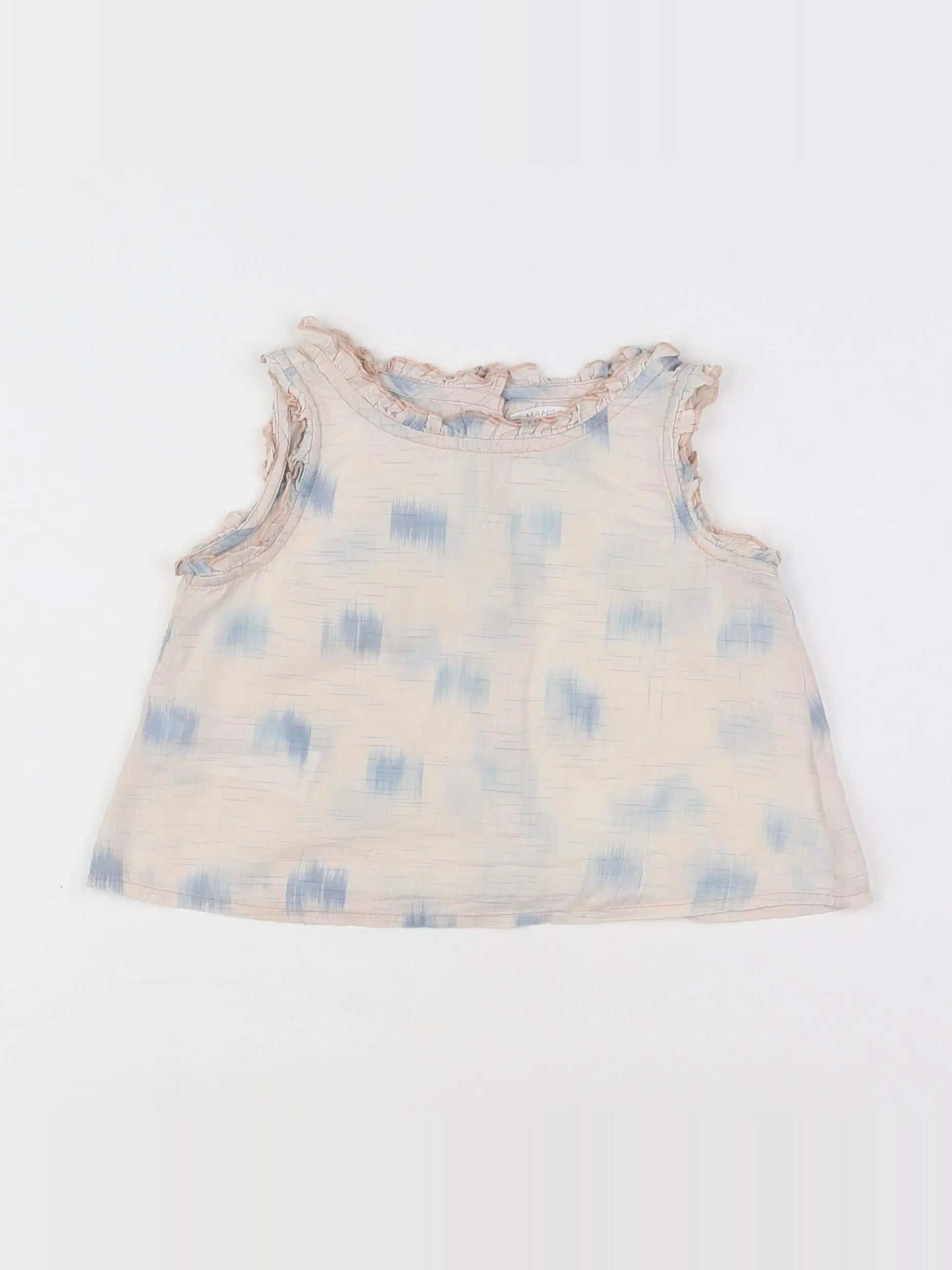 Mango - blouse beige, bleu - 9/12 mois