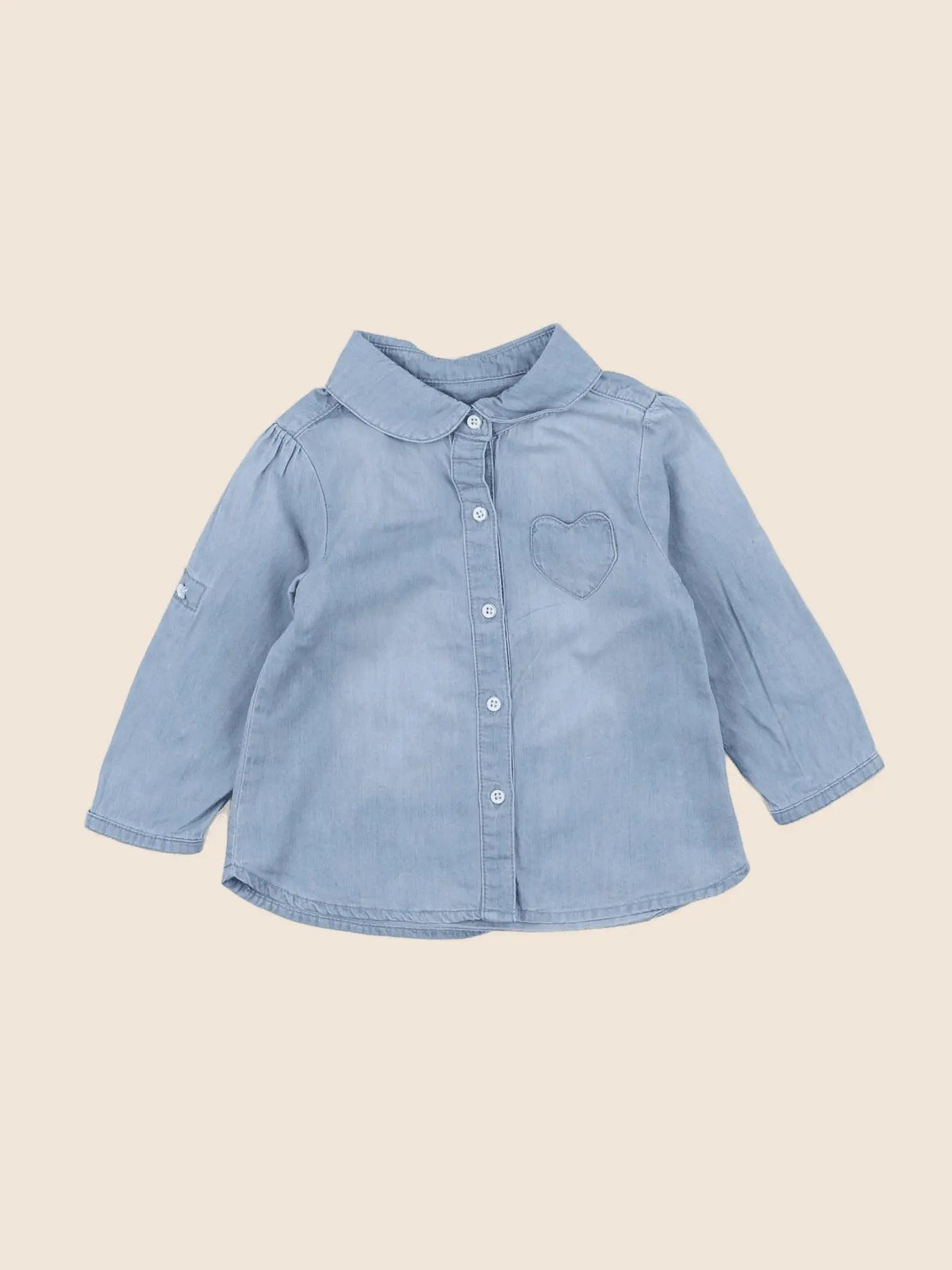Vertbaudet - blouse bleu - 12 mois