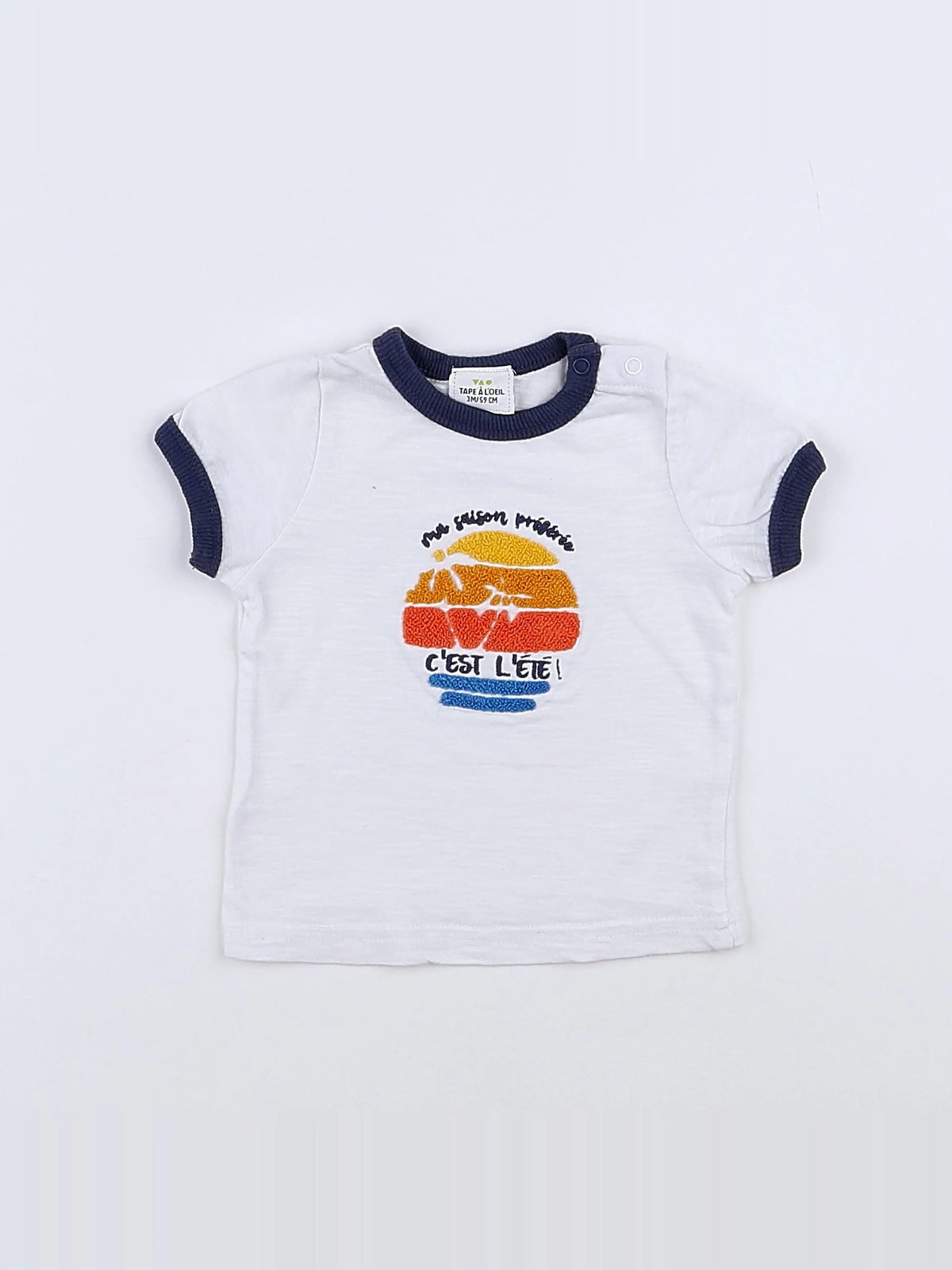 Tape à l'oeil - tee-shirt blanc - 3 mois