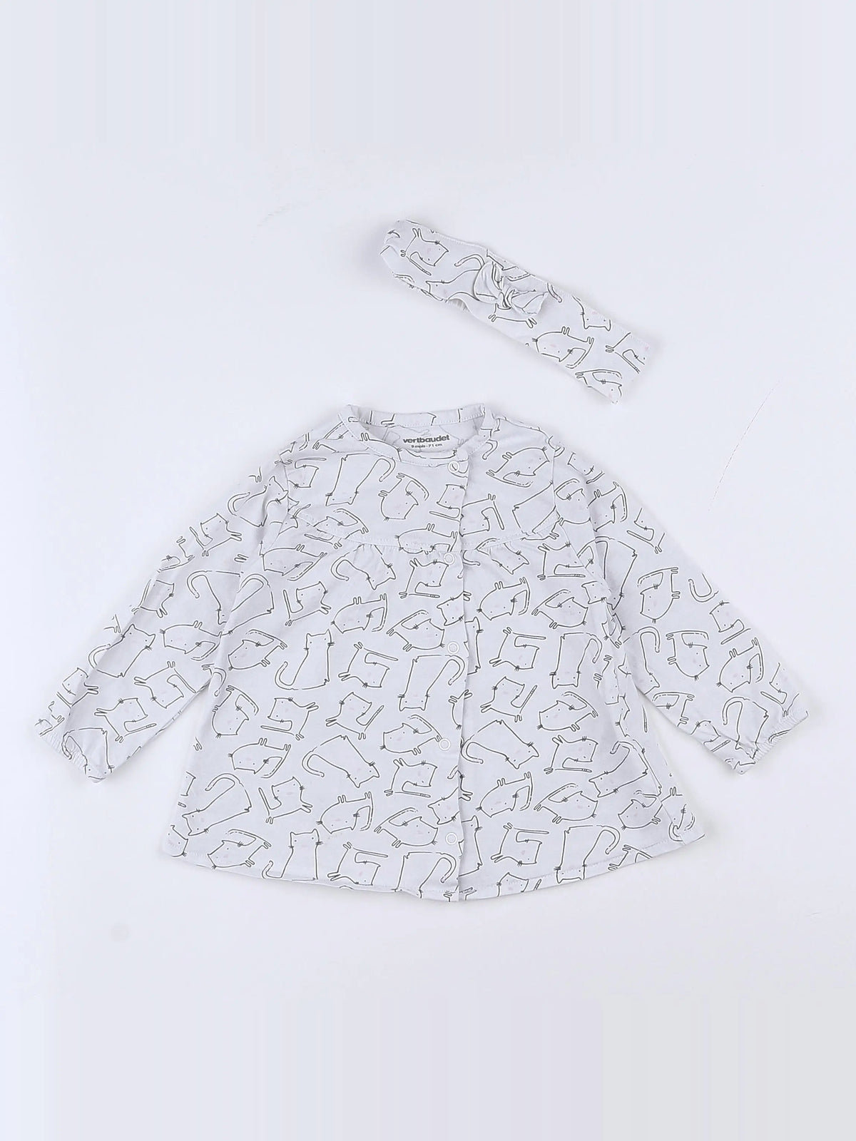Vertbaudet - tee-shirt blanc - 9 mois