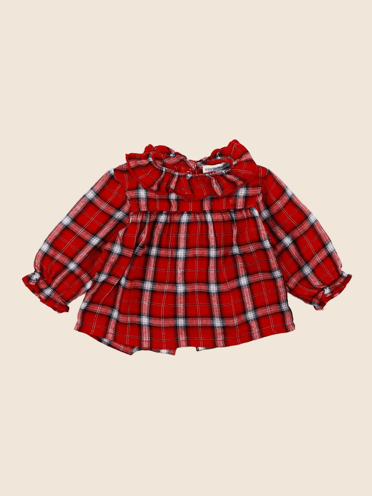 Vertbaudet - blouse rouge - 3 mois
