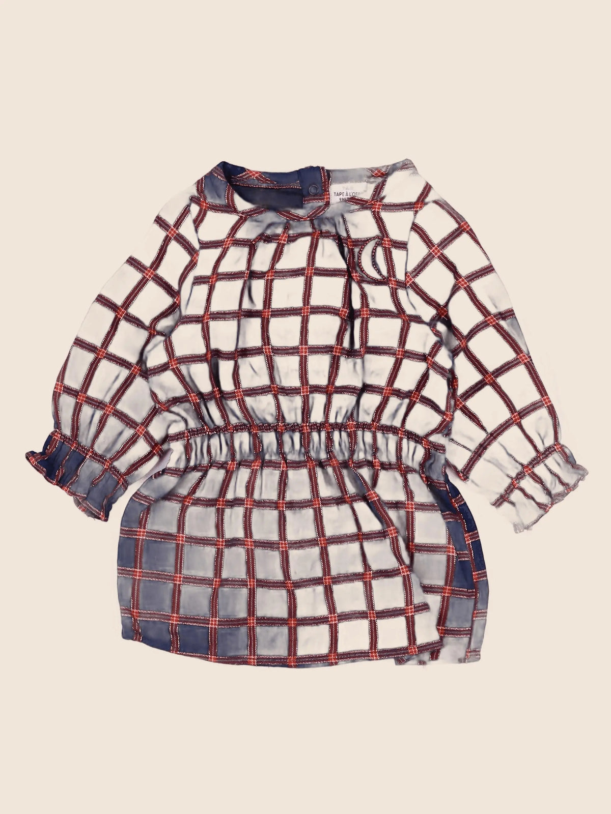 Tape à l'oeil - robe bleu, rose - 9 mois
