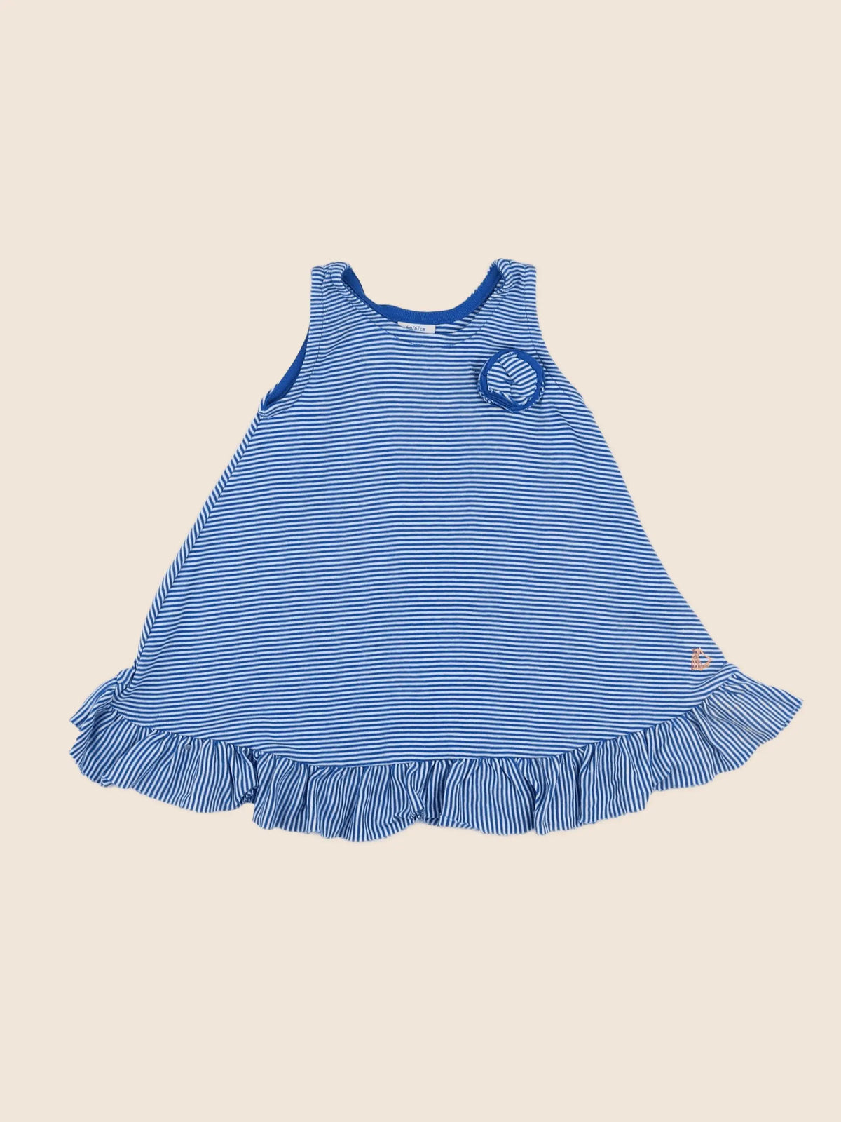 Petit Bateau - robe bleu - 6 mois