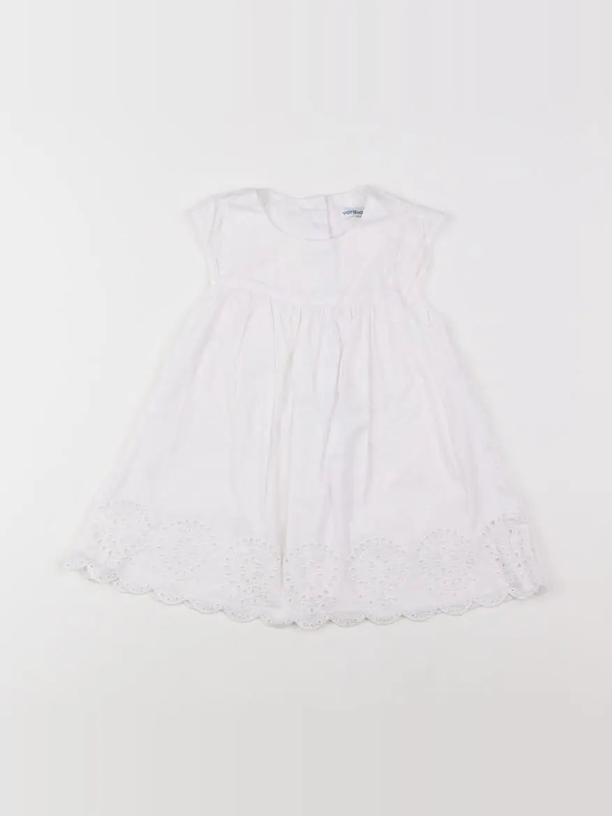 Vertbaudet - robe blanc - 12 mois