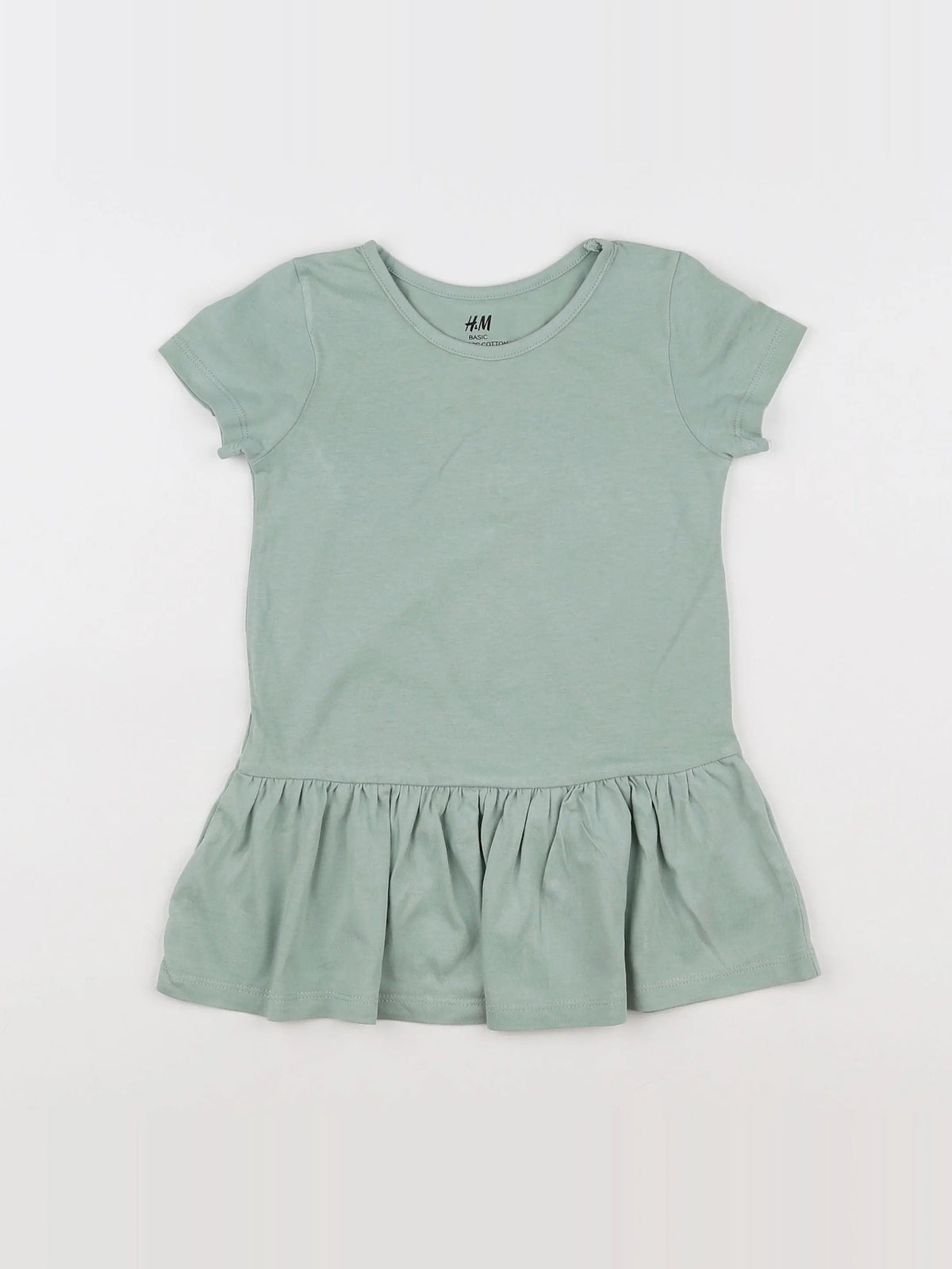 H&M - robe vert - 12/18 mois
