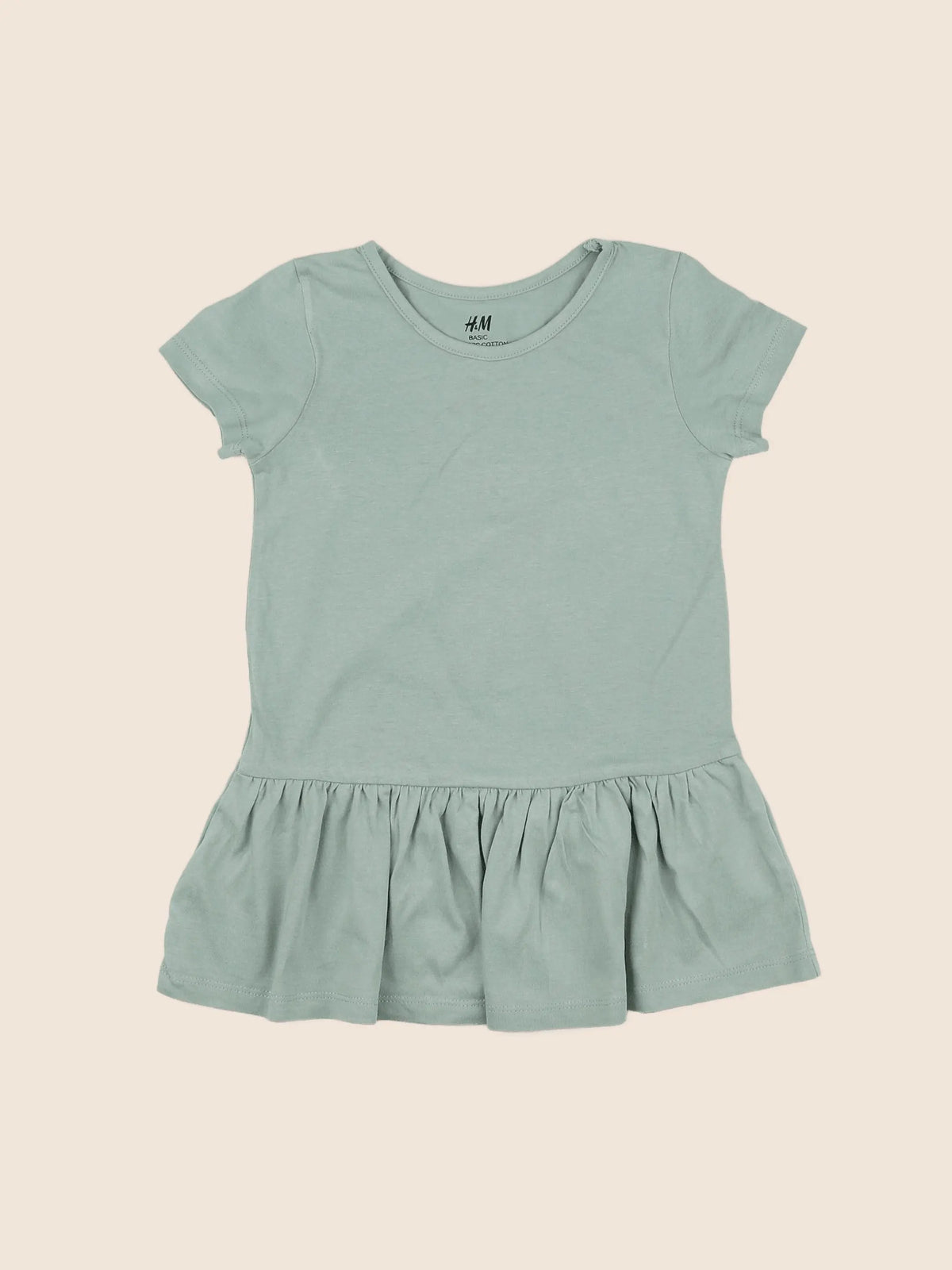H&M - robe vert - 12/18 mois