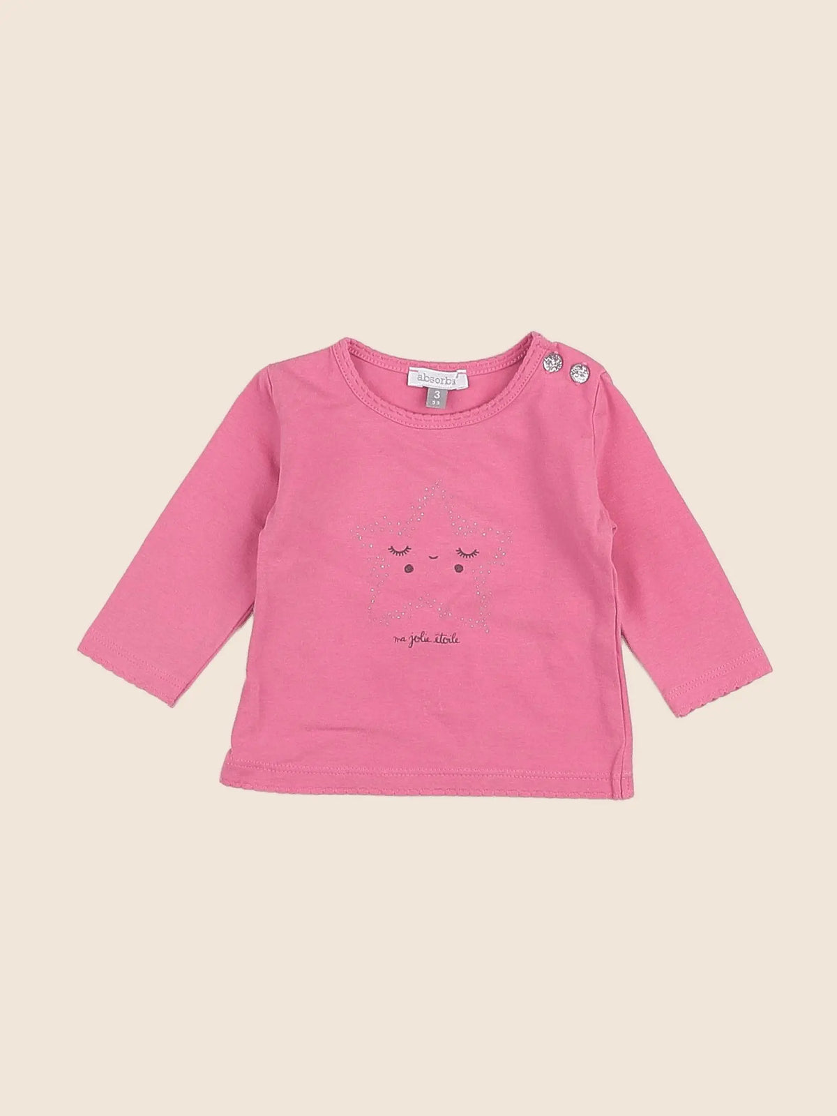 Absorba - tee-shirt rose - 3 mois