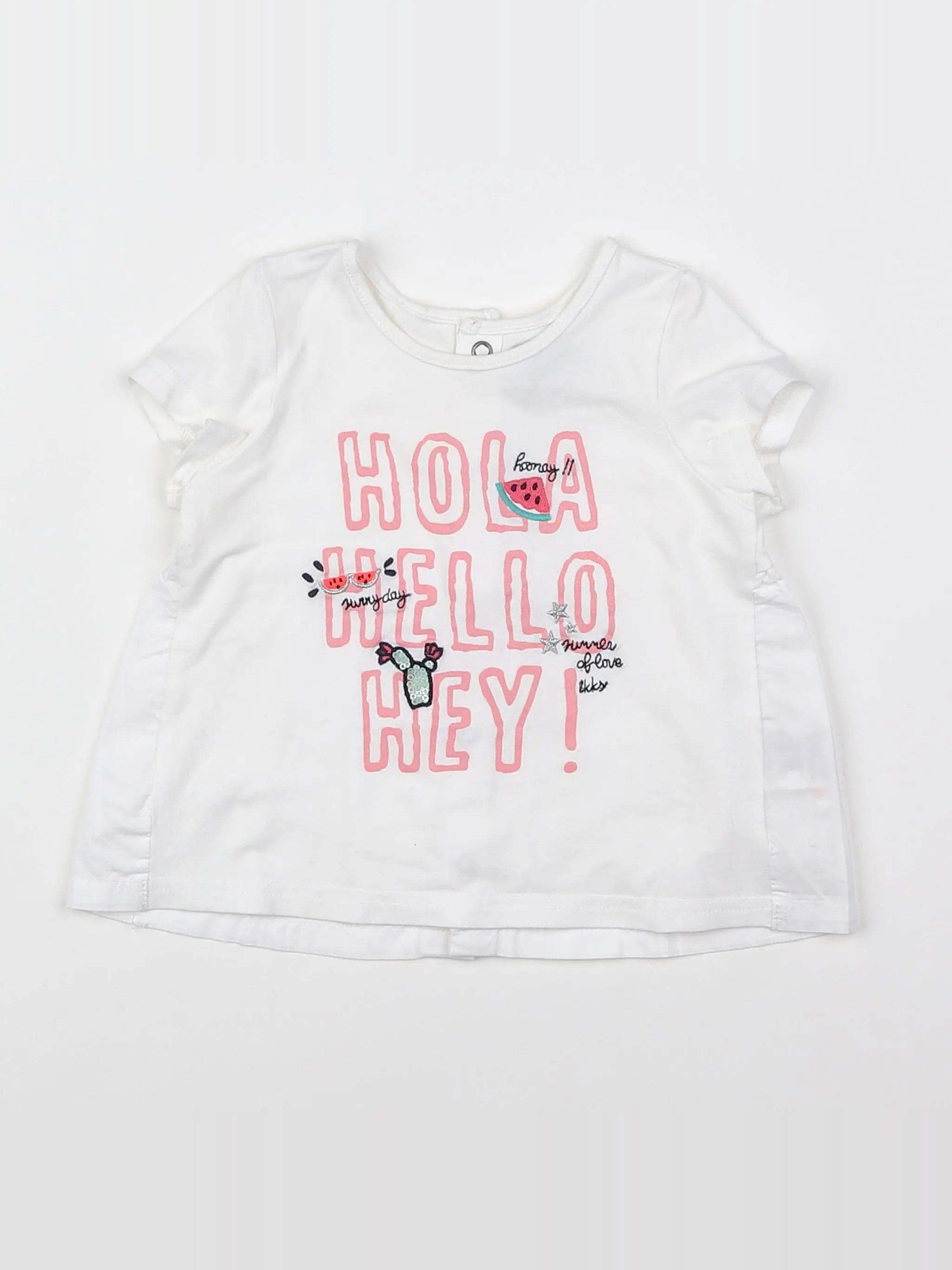 IKKS - tee-shirt blanc - 12 mois