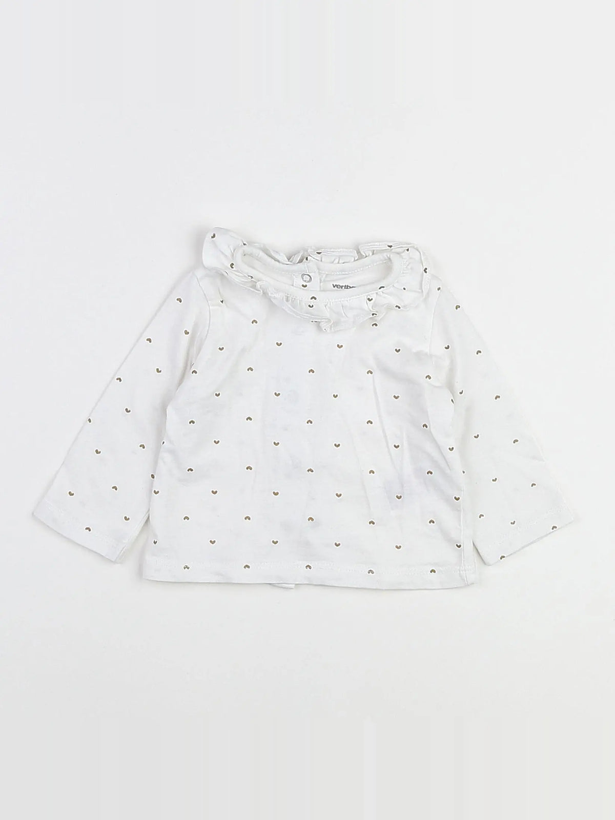 Vertbaudet - tee-shirt blanc - 3 mois