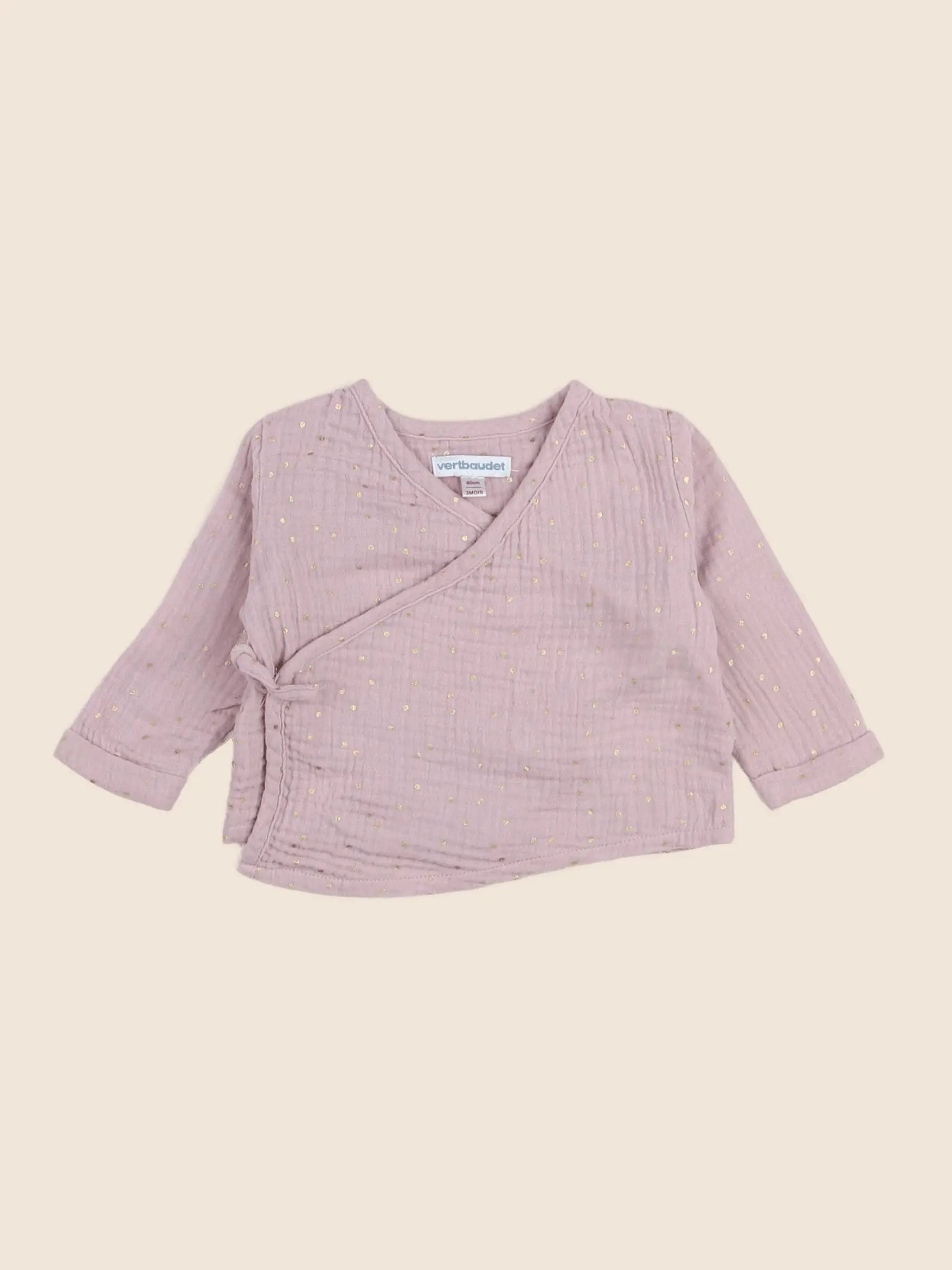 Vertbaudet - blouse violet - 3 mois