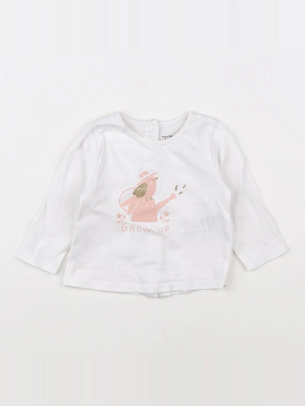 Vertbaudet - tee-shirt blanc - 3 mois