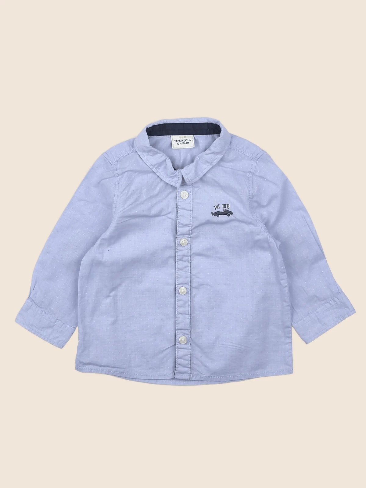 Tape à l'oeil - chemise bleu - 12 mois