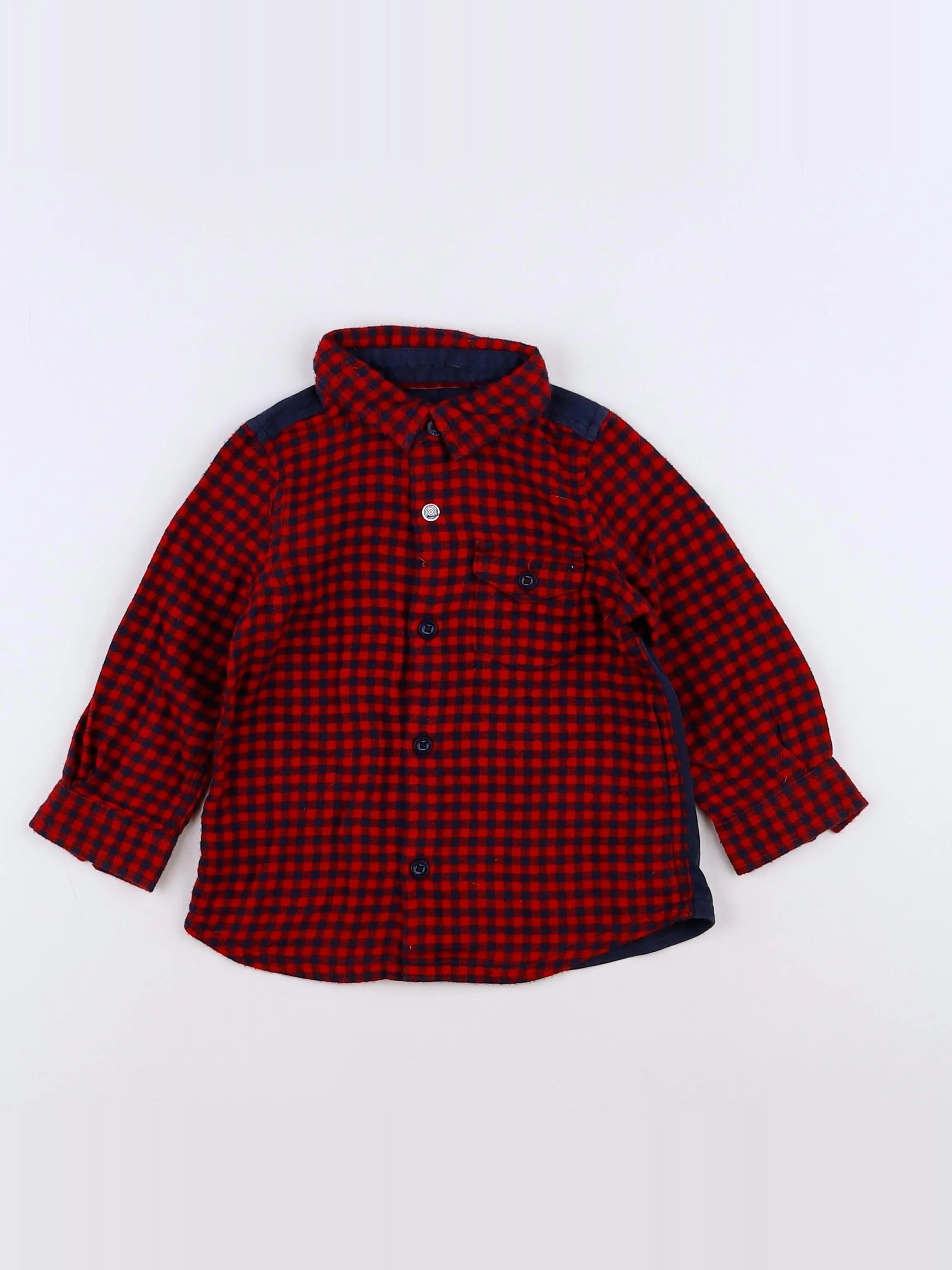 IKKS - chemise imprimé au dos rouge - 12 mois