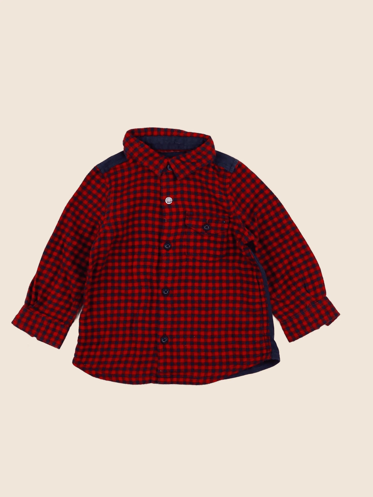 IKKS - chemise imprimé au dos rouge - 12 mois