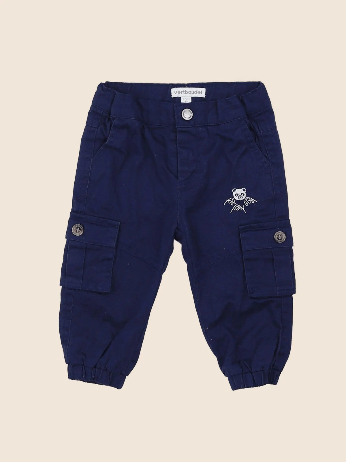 Vertbaudet - pantalon bleu - 6 mois