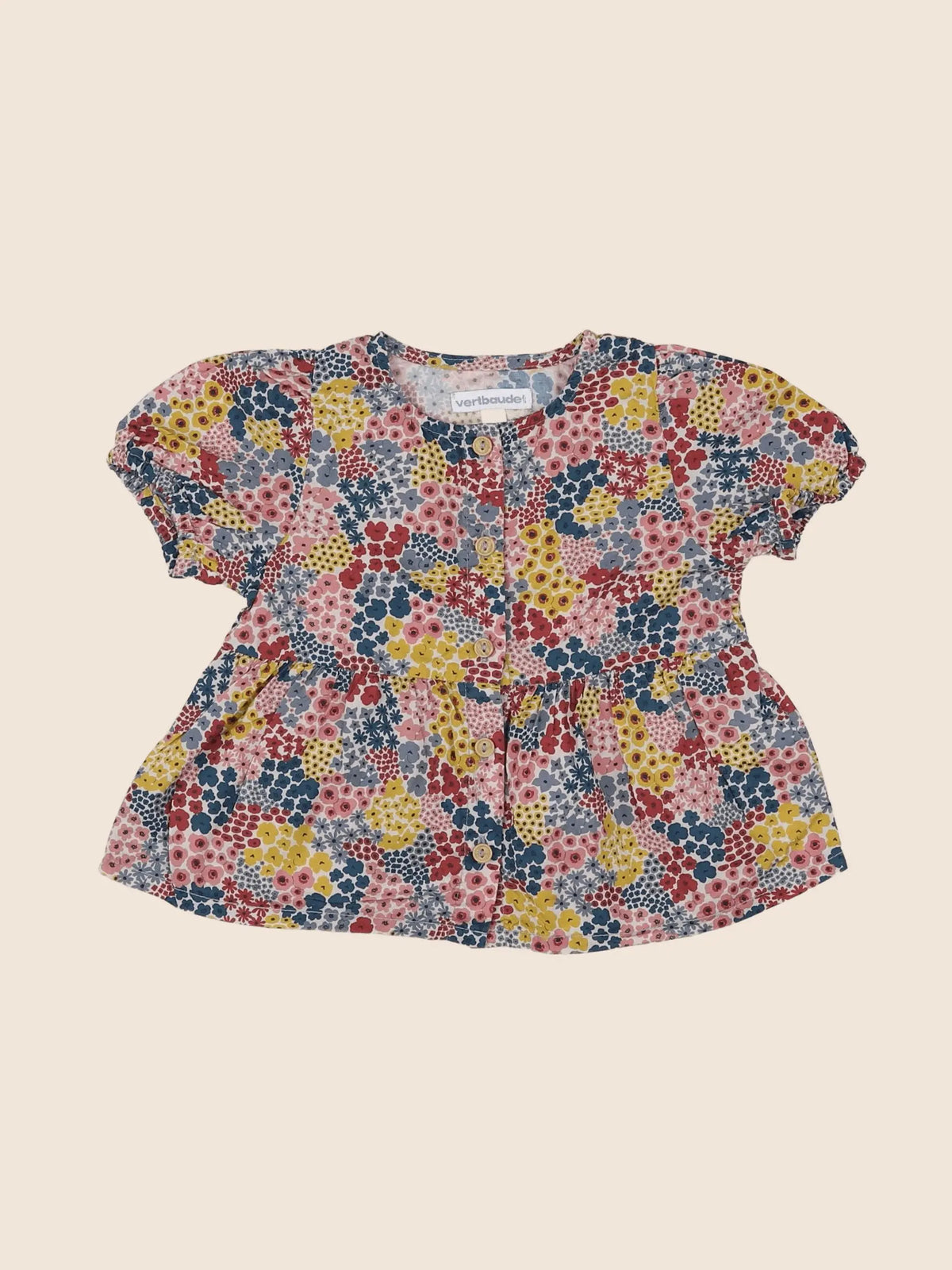 Vertbaudet - blouse multicolore - 9 mois