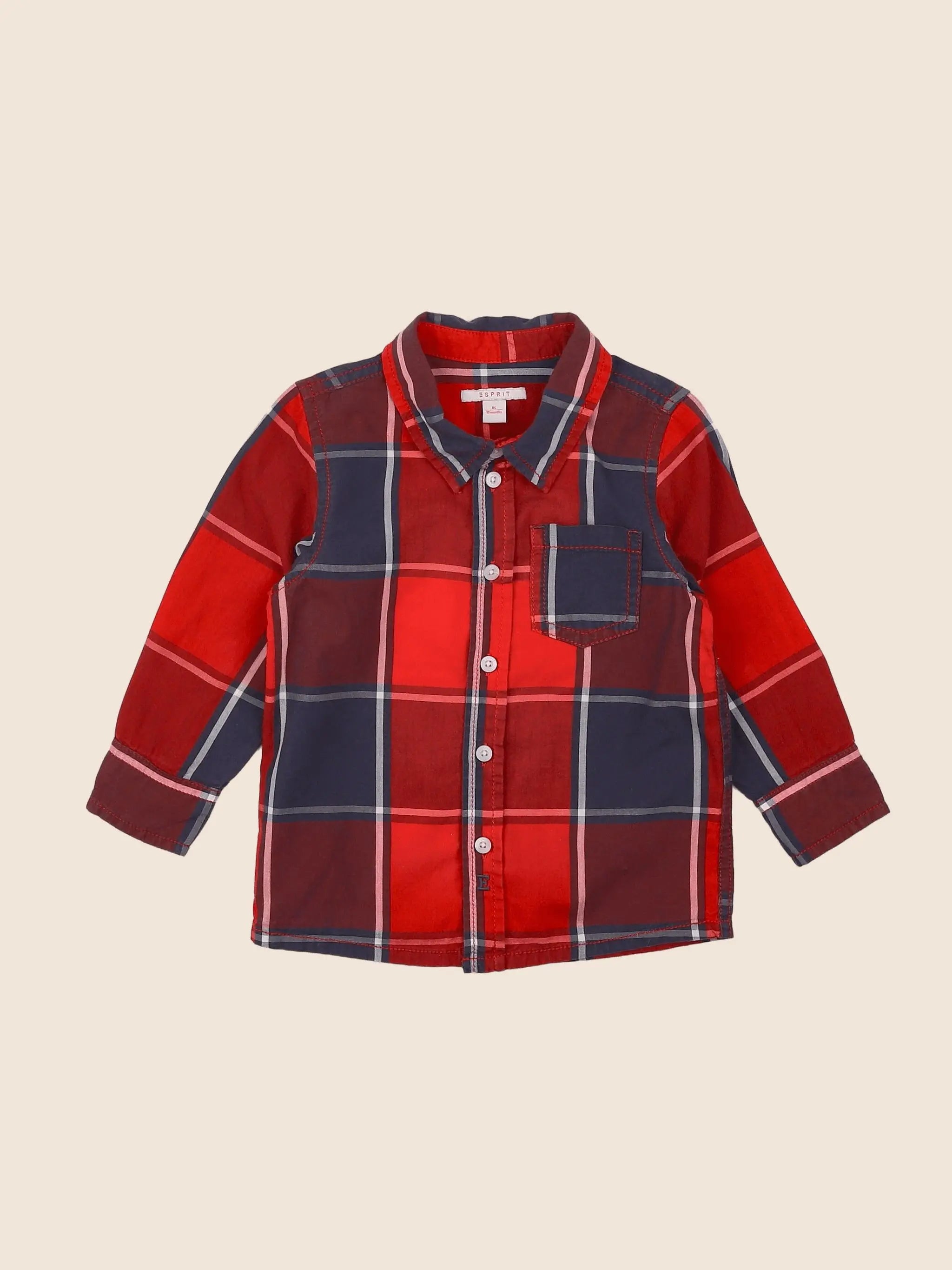 Esprit - chemise rouge - 18 mois