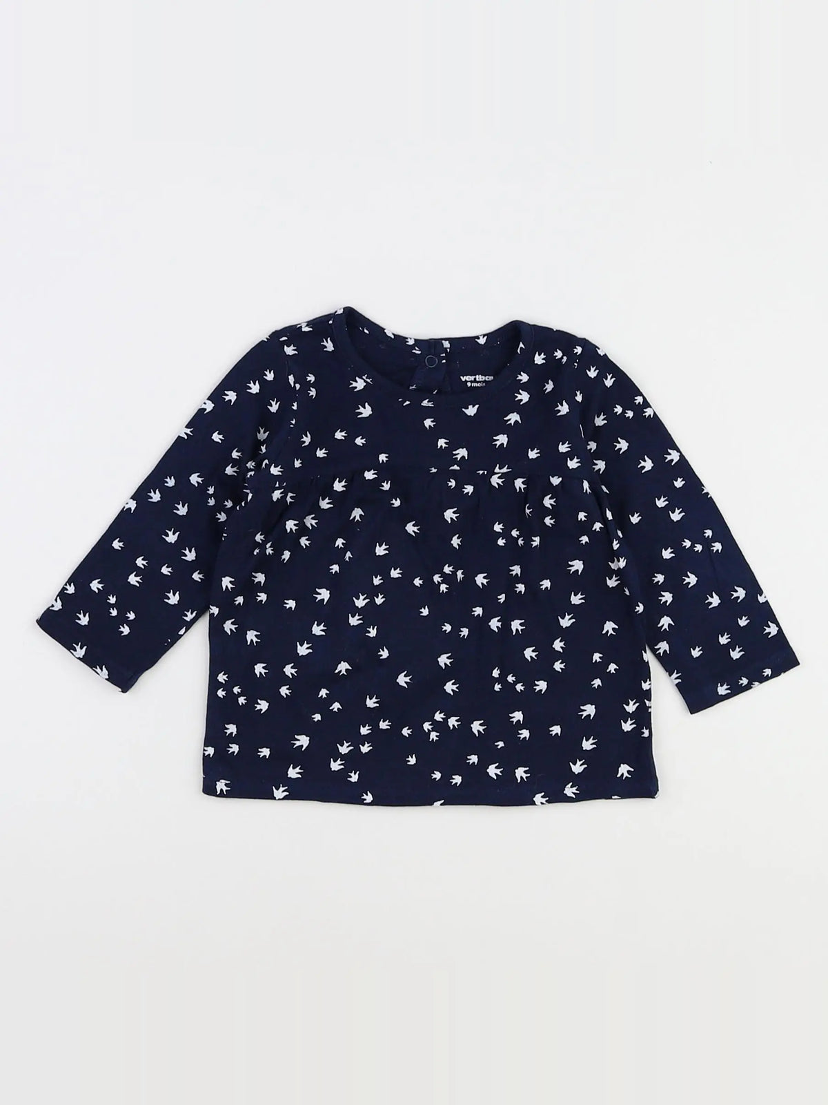 Vertbaudet - tee-shirt bleu - 9 mois