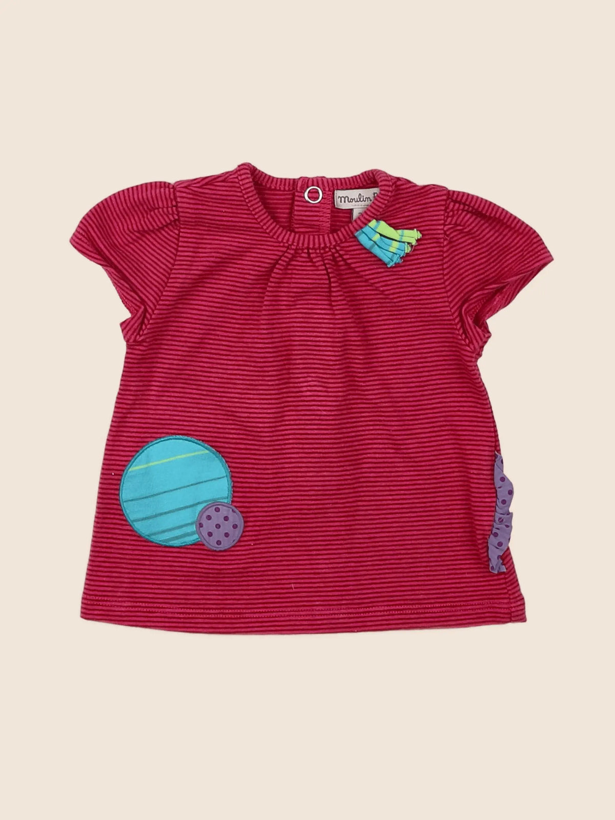 Moulin Roty - tee-shirt multicolore - 3 mois