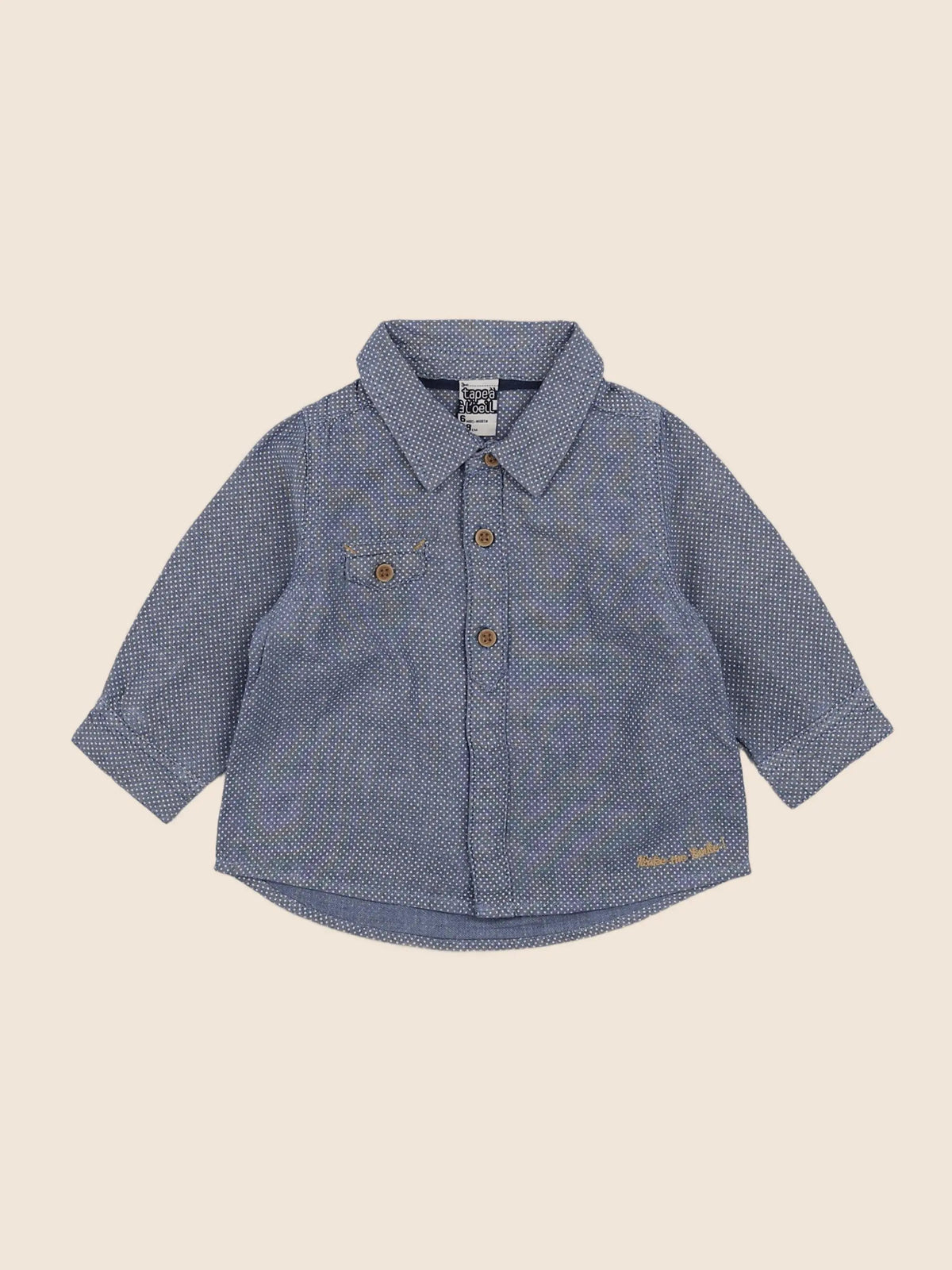 Tape à l'oeil - chemise bleu - 6 mois