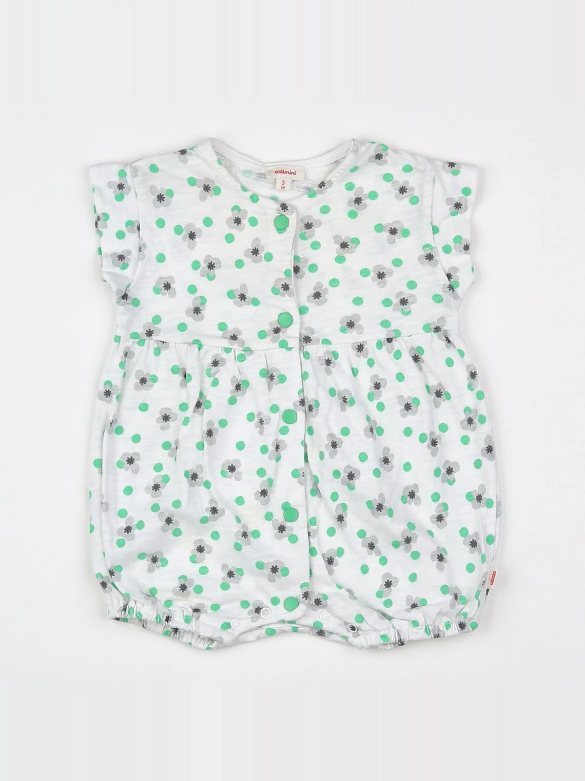 Catimini - combinaison blanc, vert - 3 mois