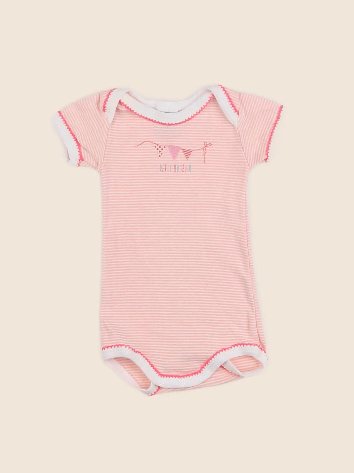 Petit Bateau - body rose - 3 mois