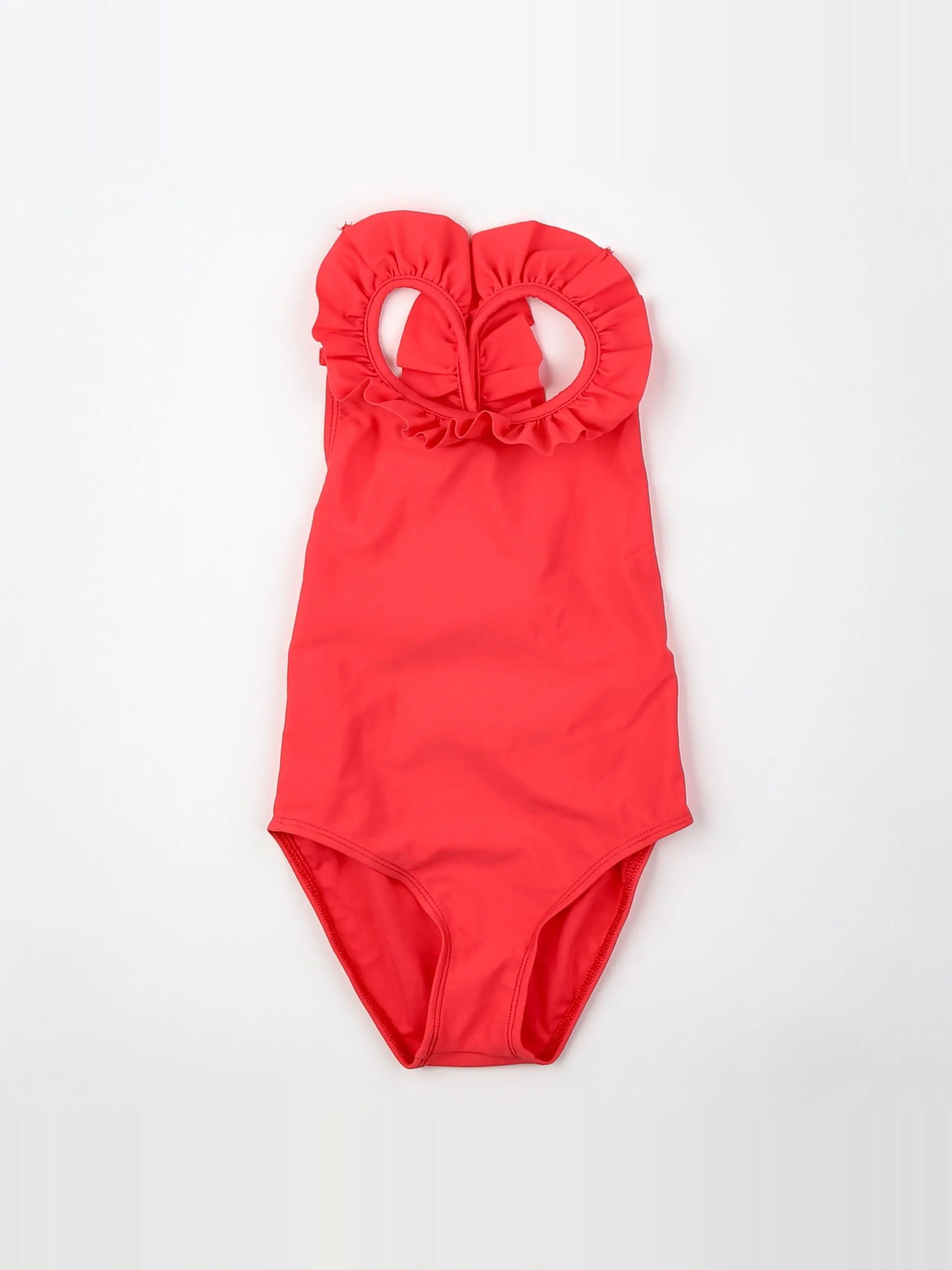 Canopea - maillot de bain rouge, rose dos croisé (neuf) - 1/2 ans