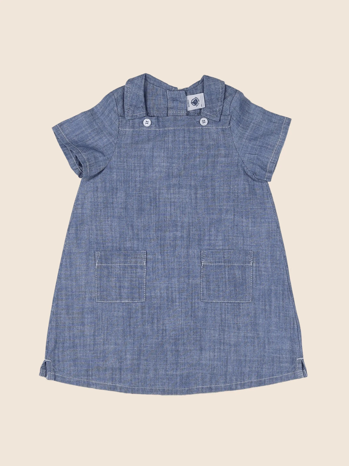 Petit Bateau - robe bleu - 18 mois