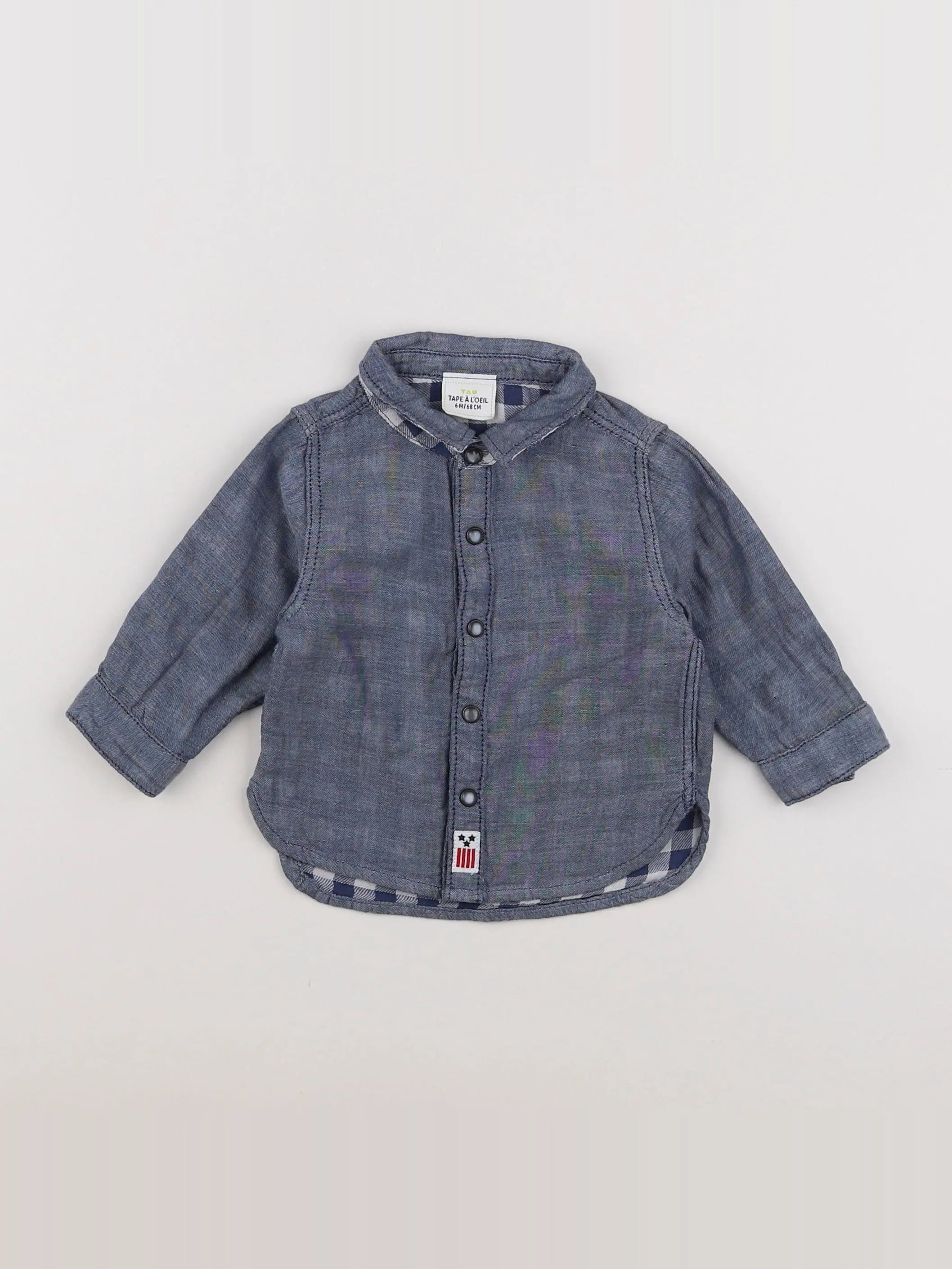 Tape à l'oeil - chemise bleu - 6 mois