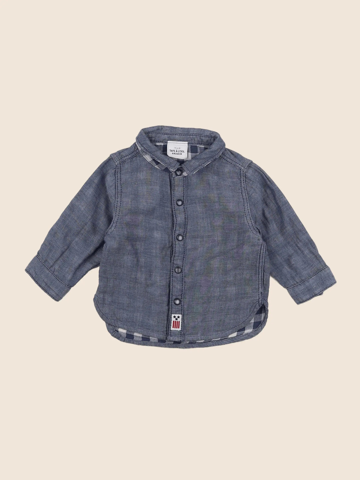 Tape à l'oeil - chemise bleu - 6 mois