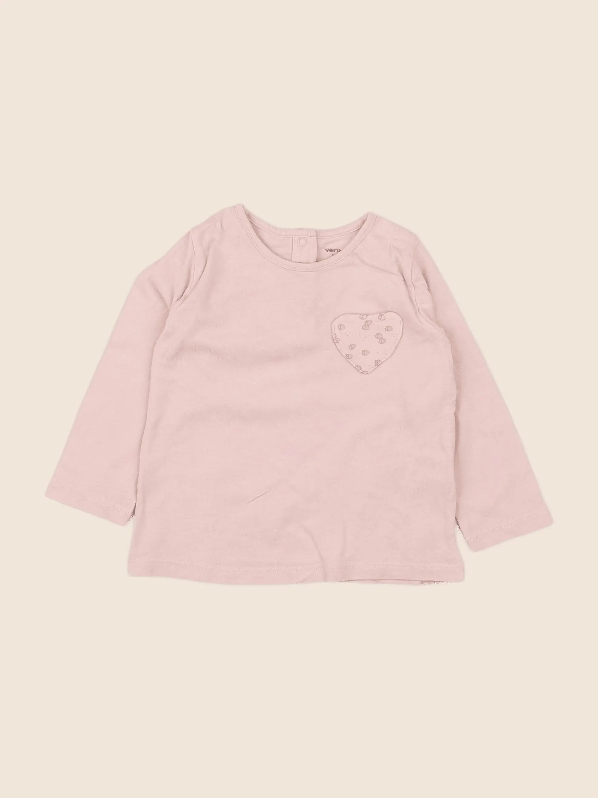Vertbaudet - tee-shirt rose - 9 mois