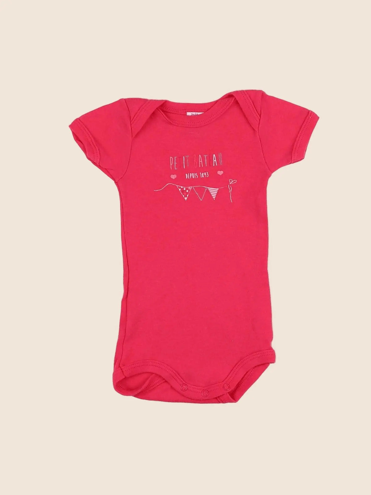 Petit Bateau - body rose - 3 mois