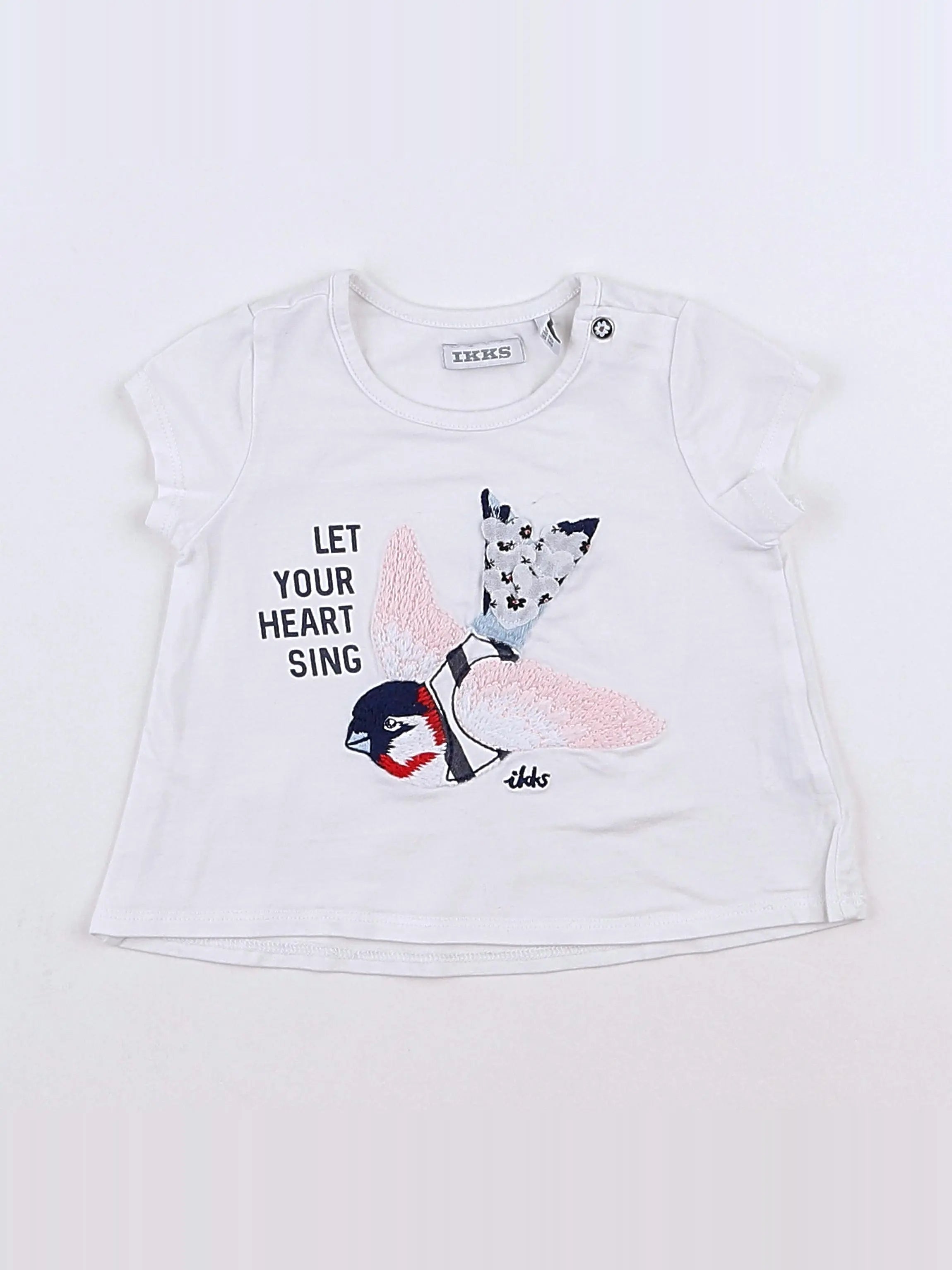 IKKS - tee-shirt blanc - 6 mois