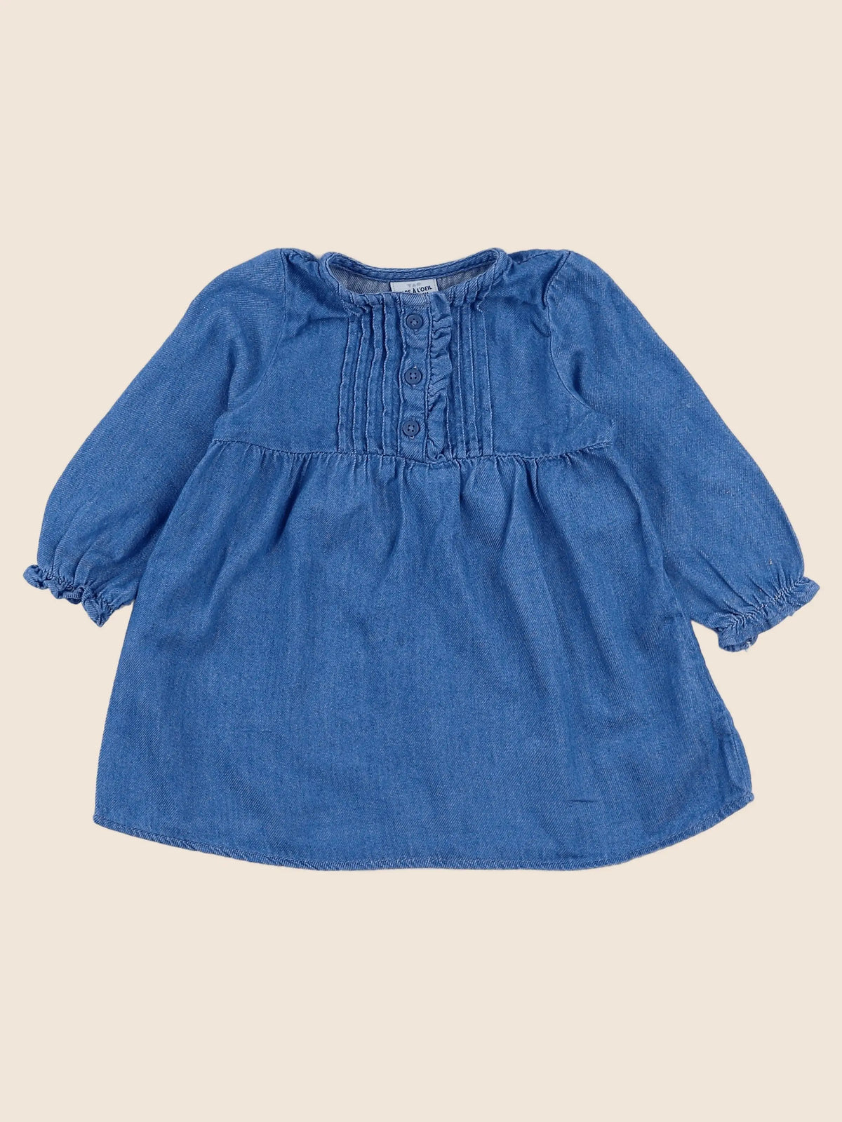 Tape à l'oeil - robe bleu - 12 mois