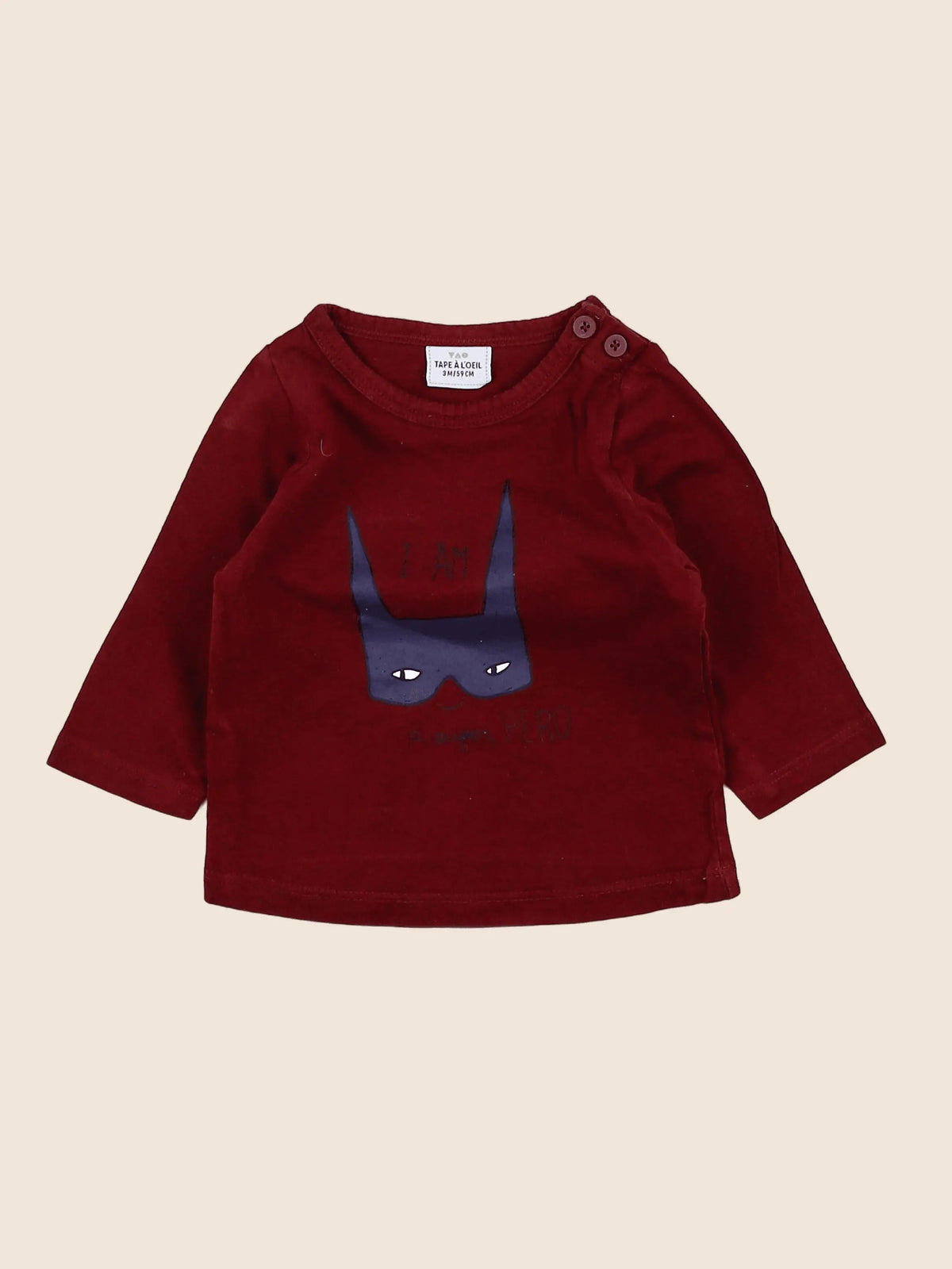 Tape à l'oeil - tee-shirt rouge - 3 mois