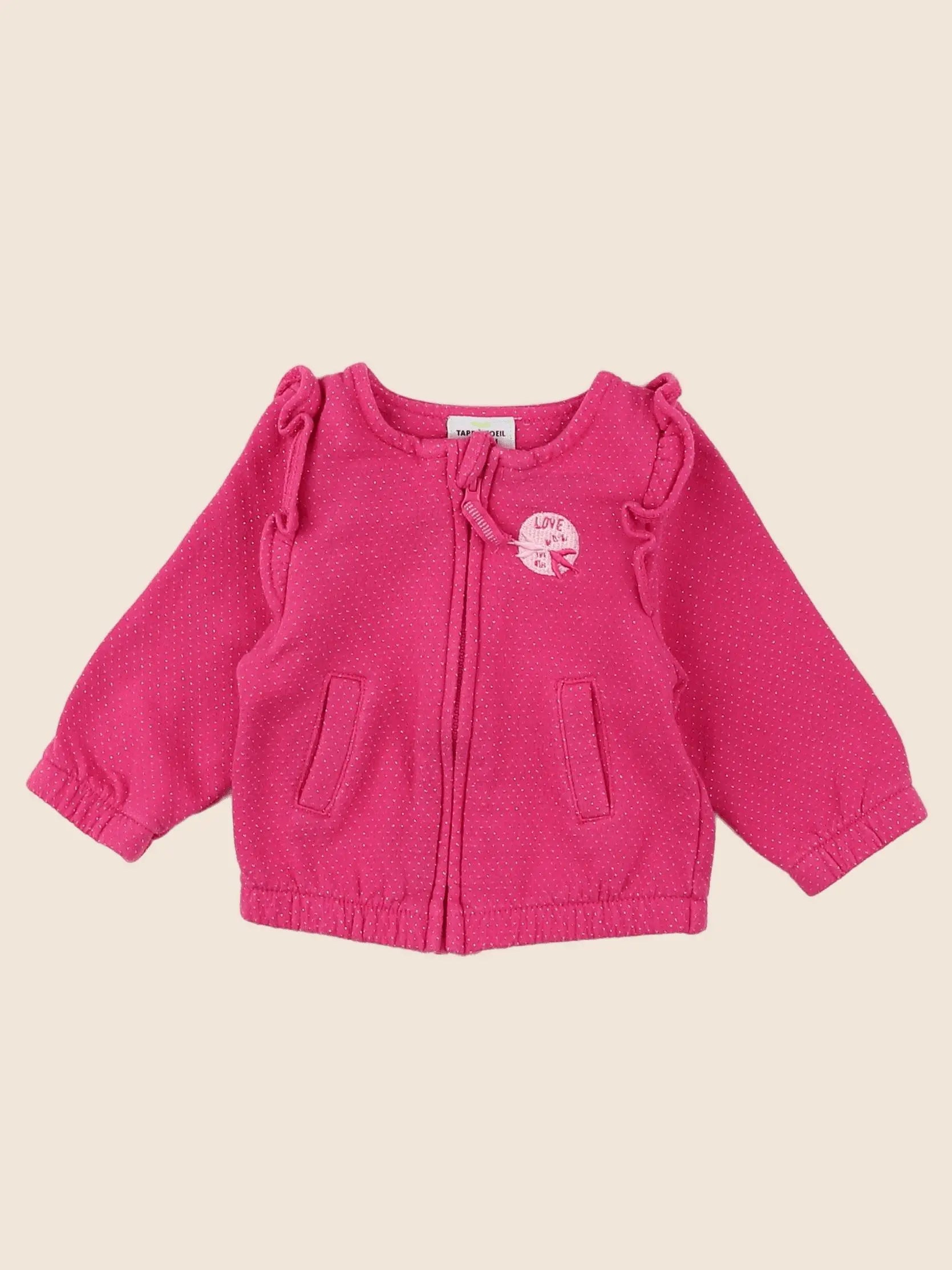 Tape à l'oeil - sweat rose, argent - 3 mois