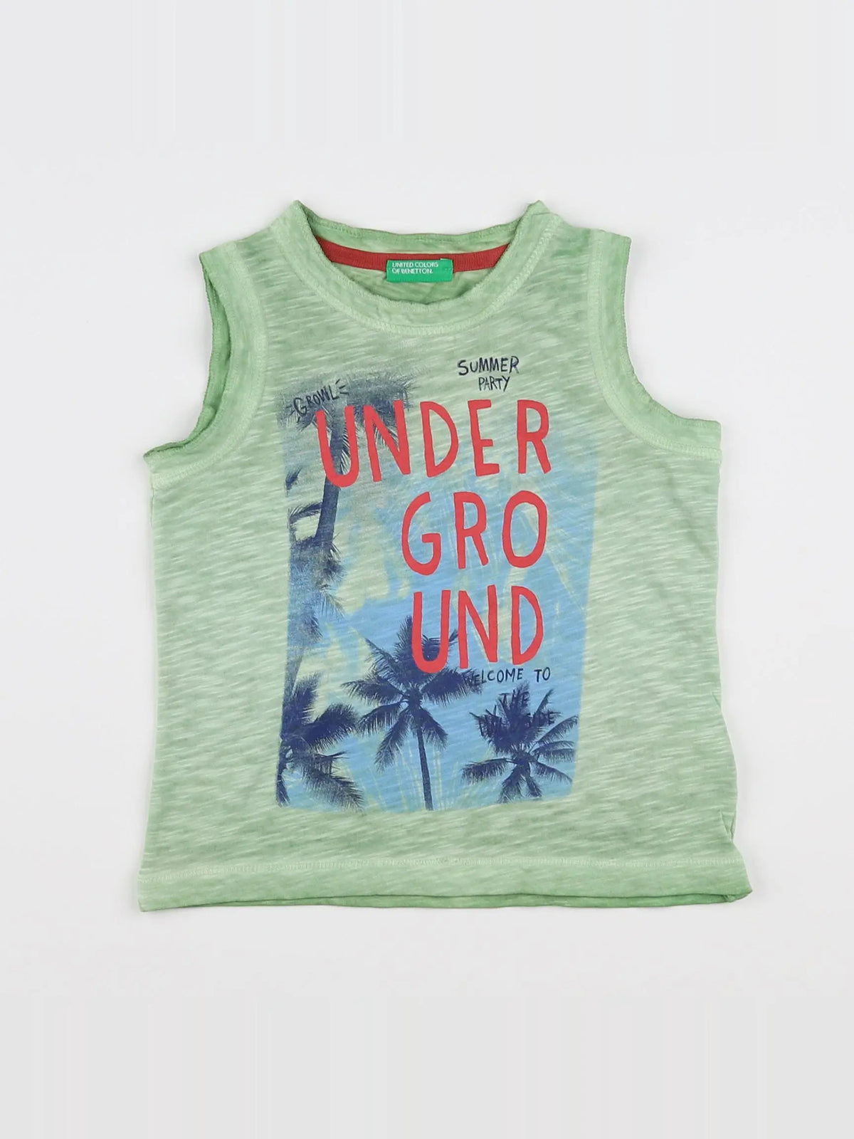 Benetton - débardeur vert - 12 mois