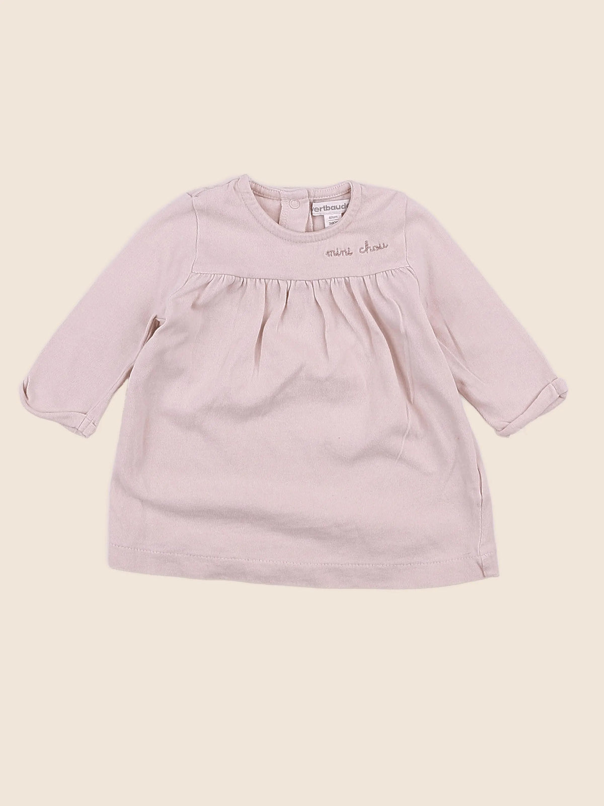 Vertbaudet - robe rose - 3 mois