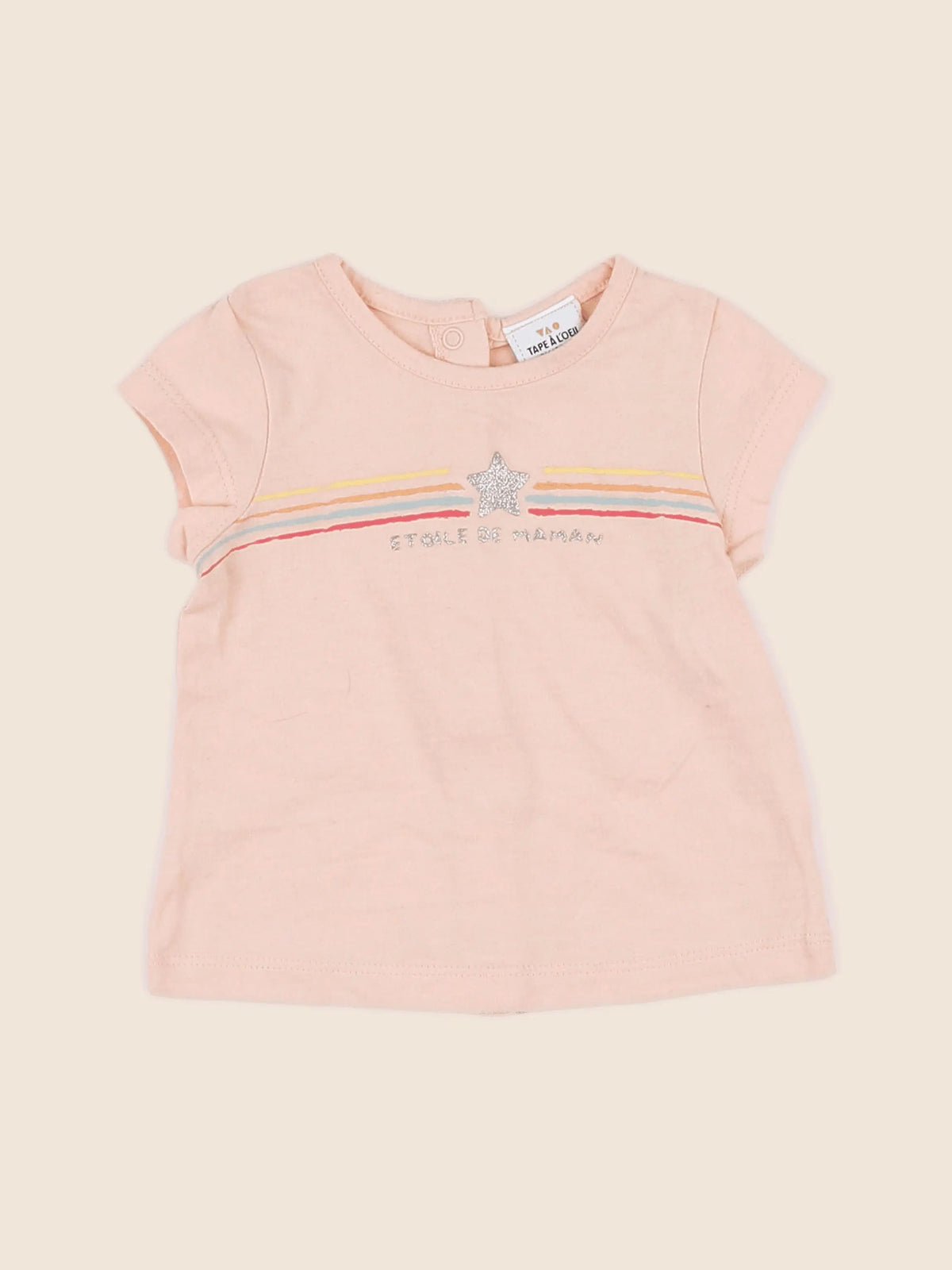 Tape à l'oeil - tee-shirt orange - 3 mois
