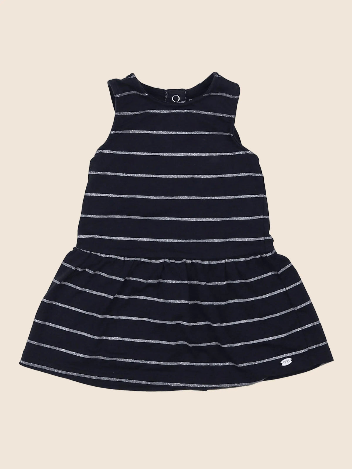 IKKS - robe bleu, argent - 6 mois