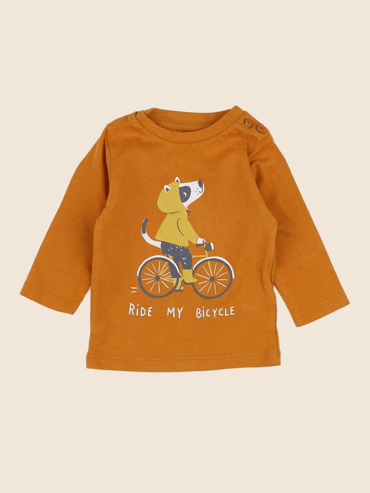 Vertbaudet - tee-shirt marron - 3 mois