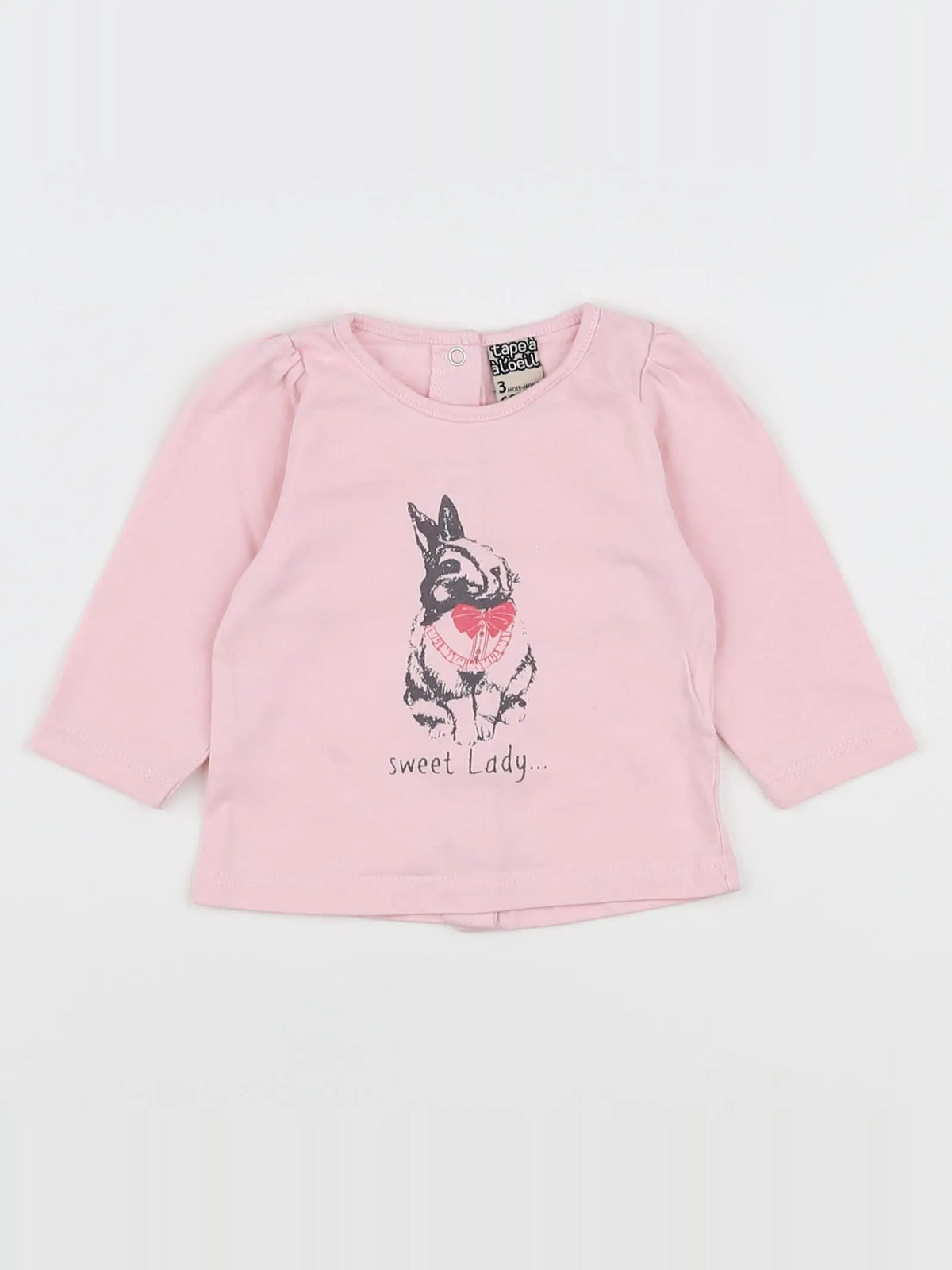 Tape à l'oeil - tee-shirt rose - 3 mois