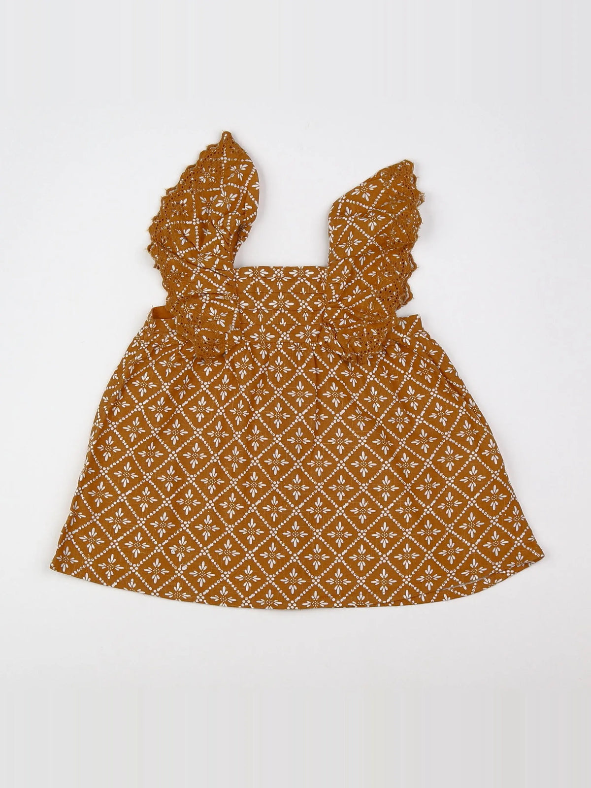 Vertbaudet - blouse marron, blanc - 3 mois