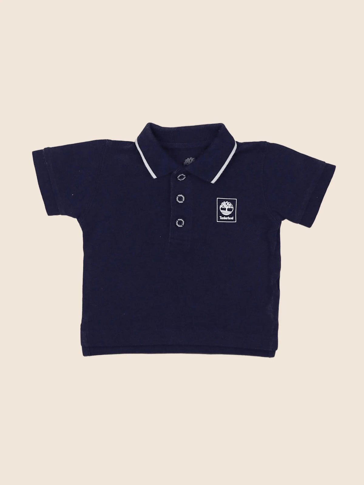 Timberland - polo blanc, bleu - 6 mois