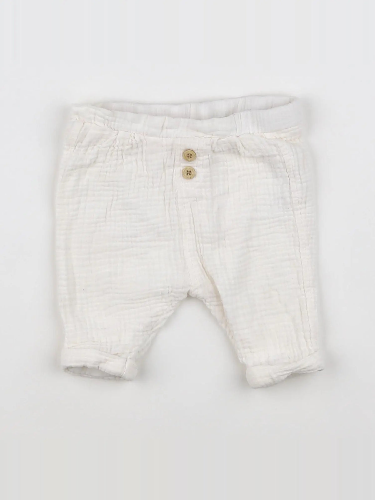 Vertbaudet - pantalon blanc - 6 mois