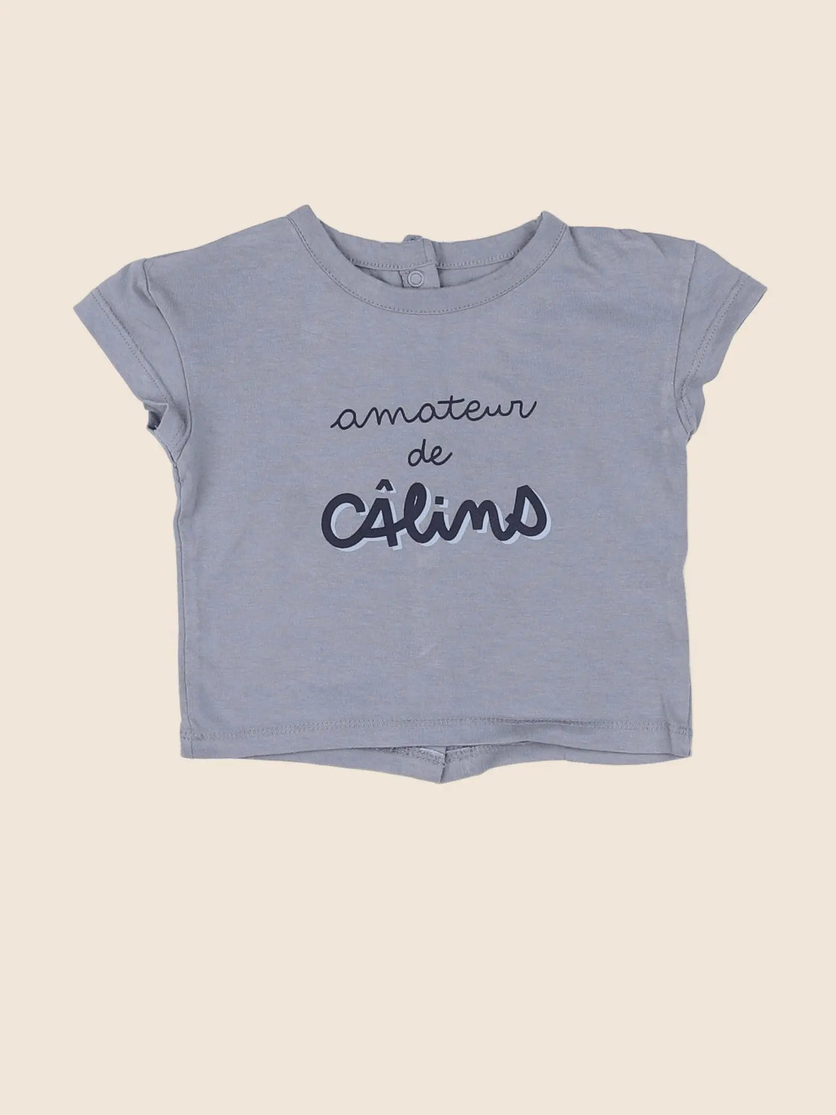 Vertbaudet - tee-shirt bleu - 3 mois
