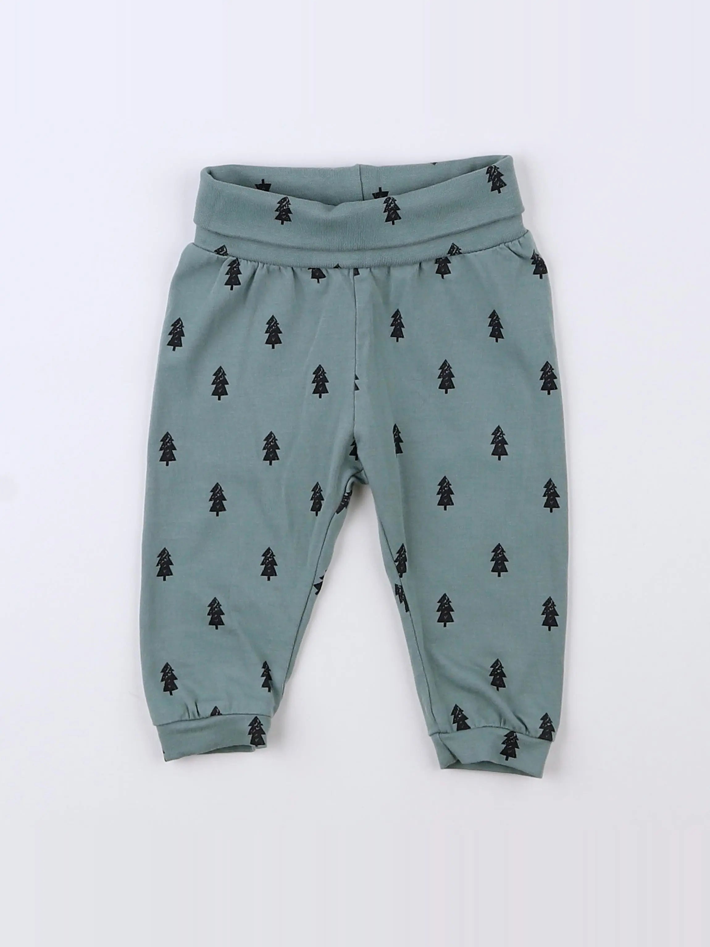 H&M - legging vert, noir - 3 mois