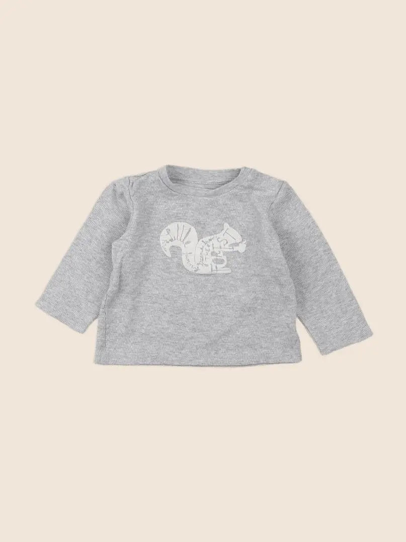 Vertbaudet - tee-shirt gris - 12 mois